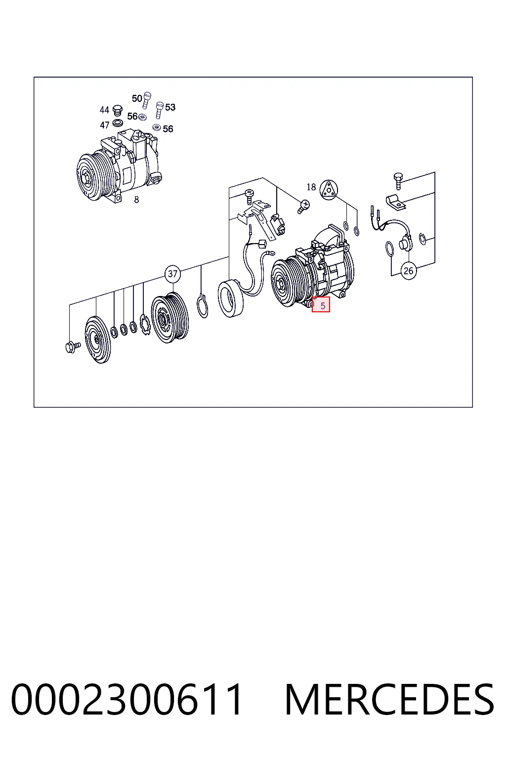 0002300611 Mercedes Compresor climatizador