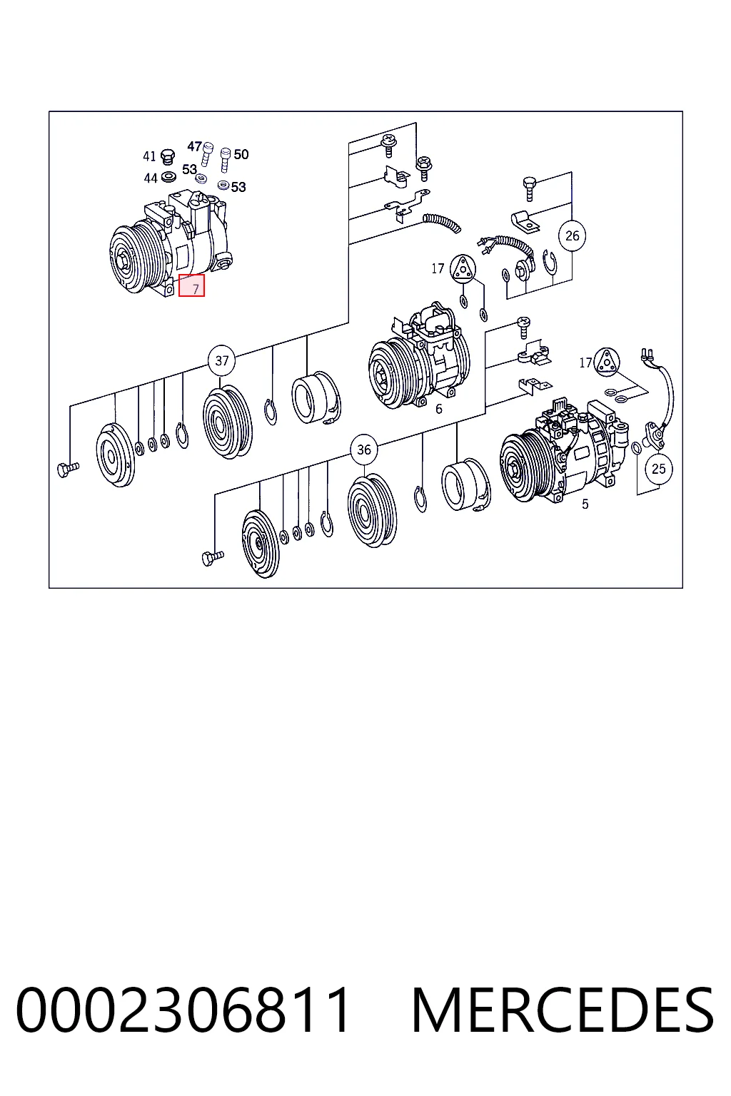 0002306811 Mercedes Compresor climatizador