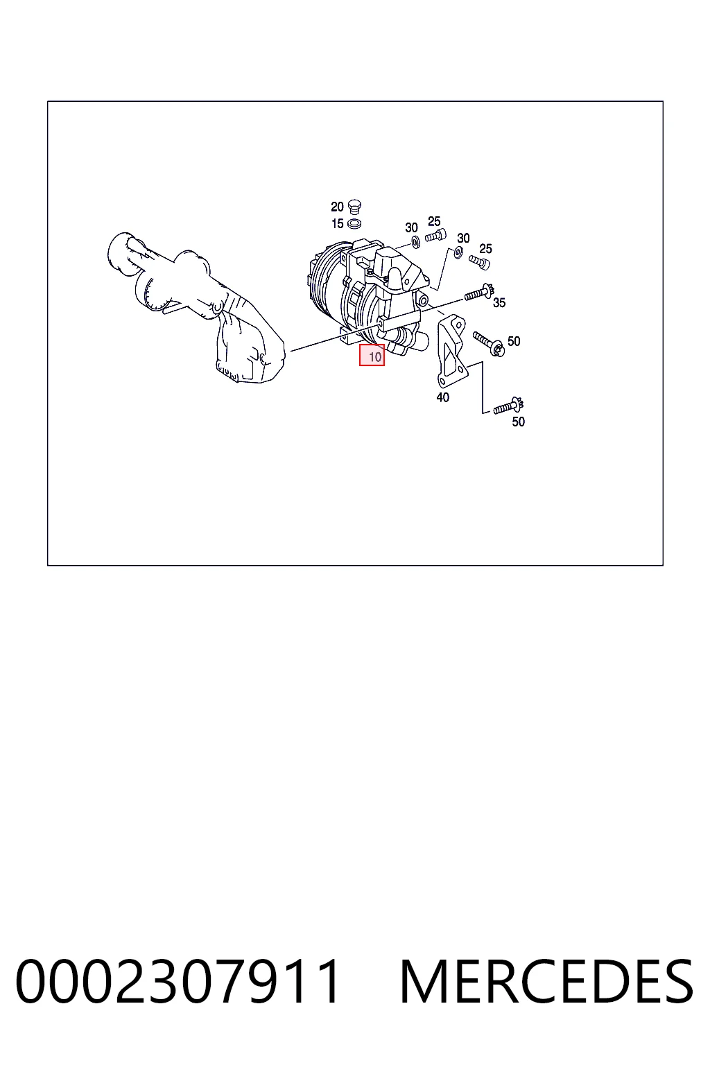 0002307911 Mercedes Compresor climatizador
