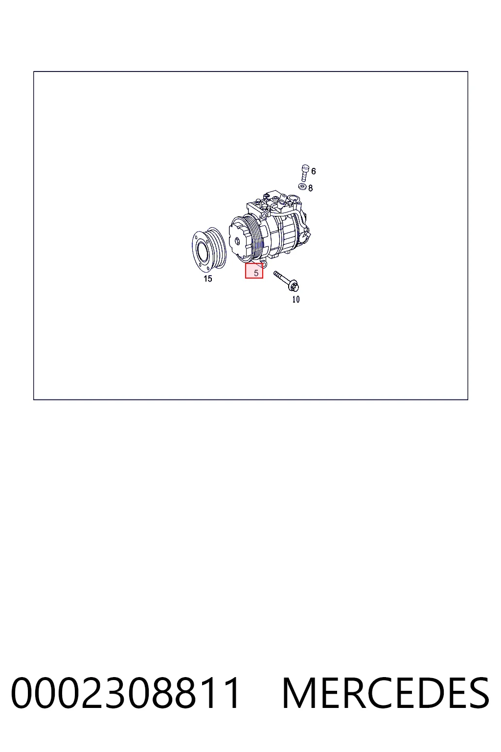 0002308811 Mercedes Compresor climatizador
