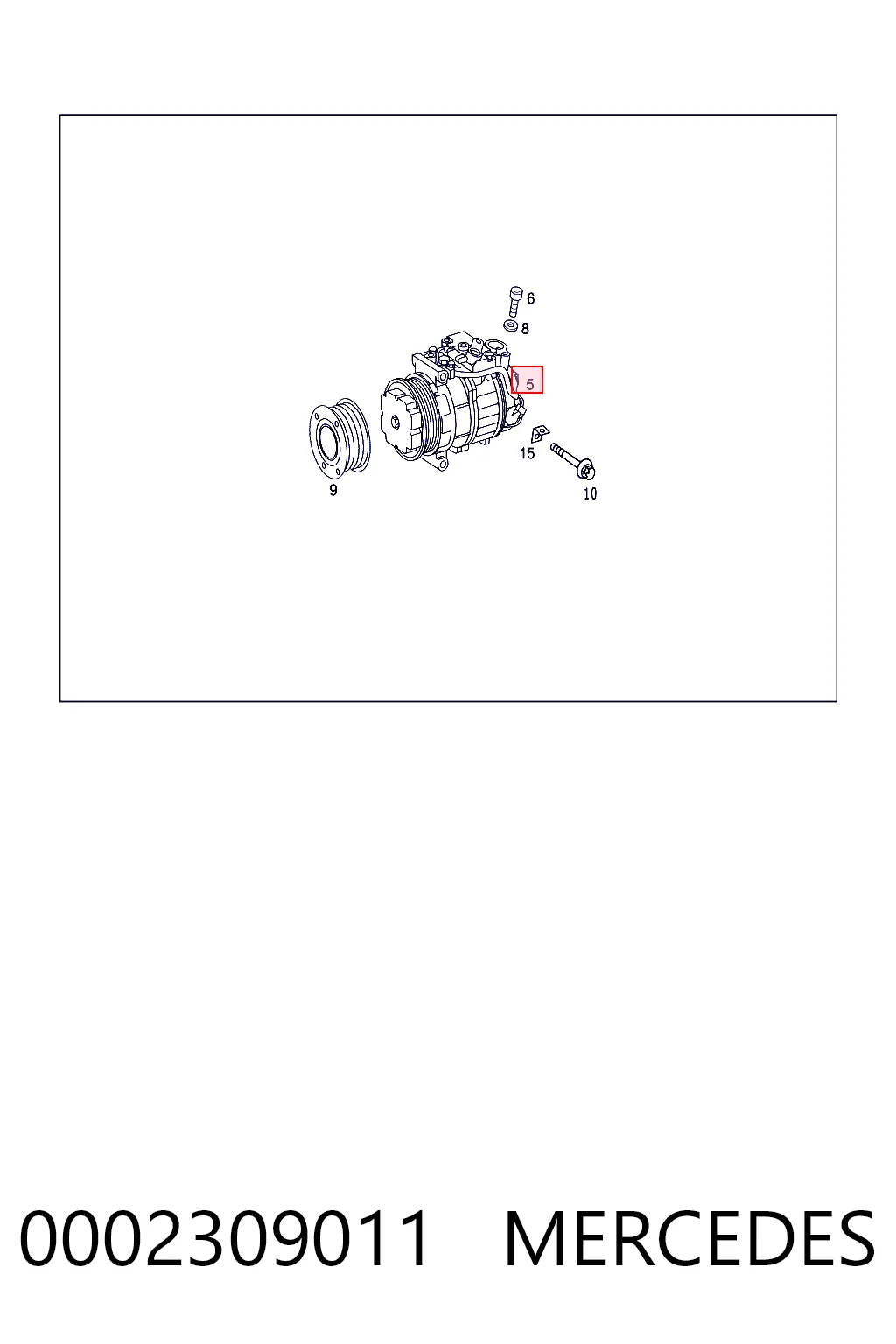 0002309011 Mercedes Compresor climatizador