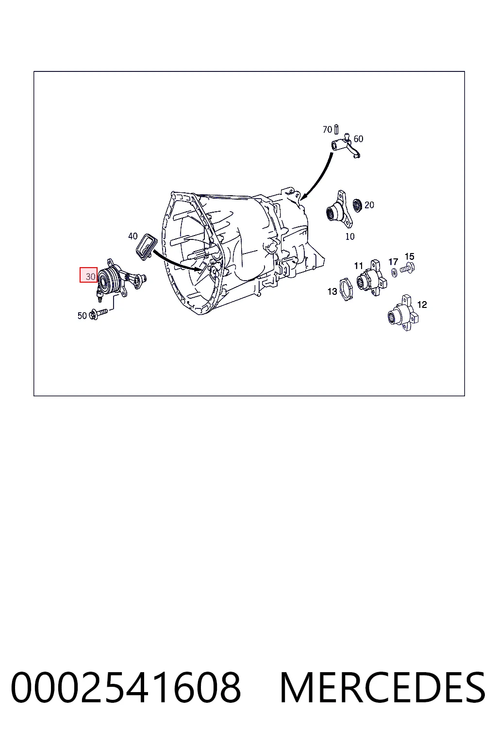 0002541608 Mercedes Desembrague central, embrague (cojinete de desembrague)