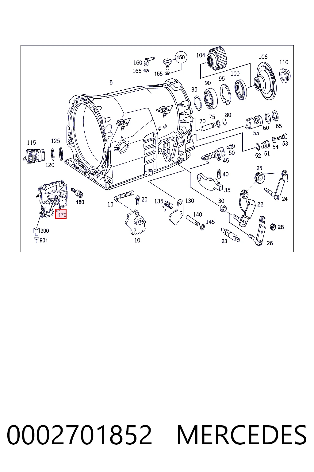 0002701852 Mercedes Módulo de control electrónico de la transmisión automática