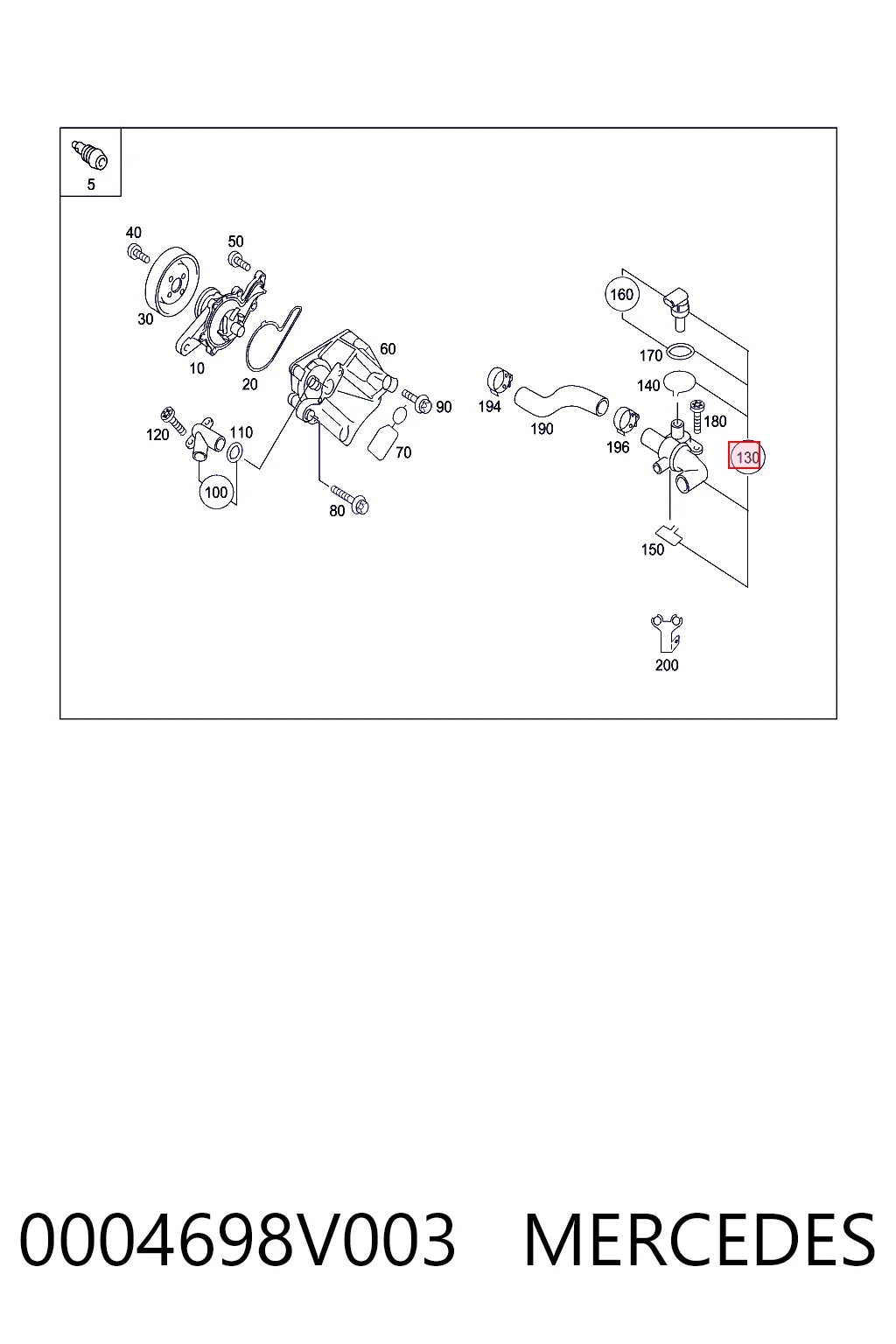 0004698V003 Mercedes Termostato de agua