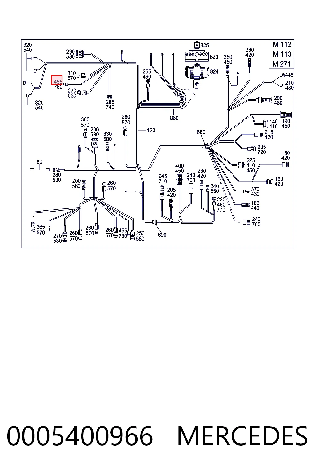 0005400966 Mercedes Portalámparas de luz intermitente