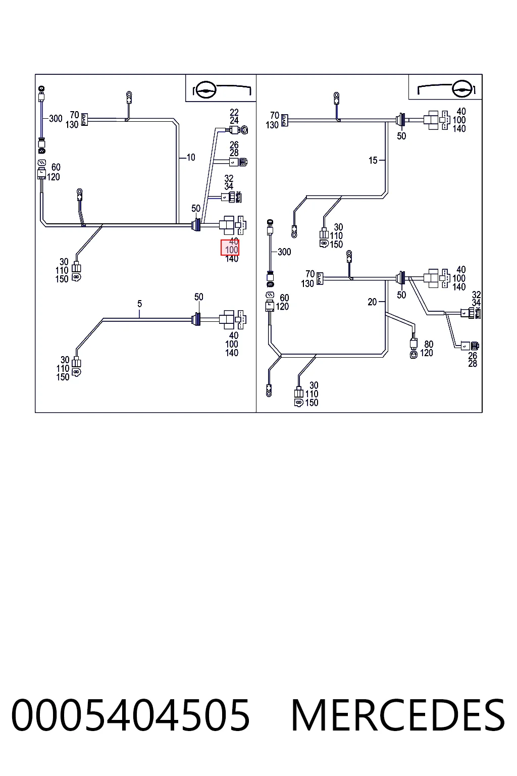 5404505 VAG Terminal del cable