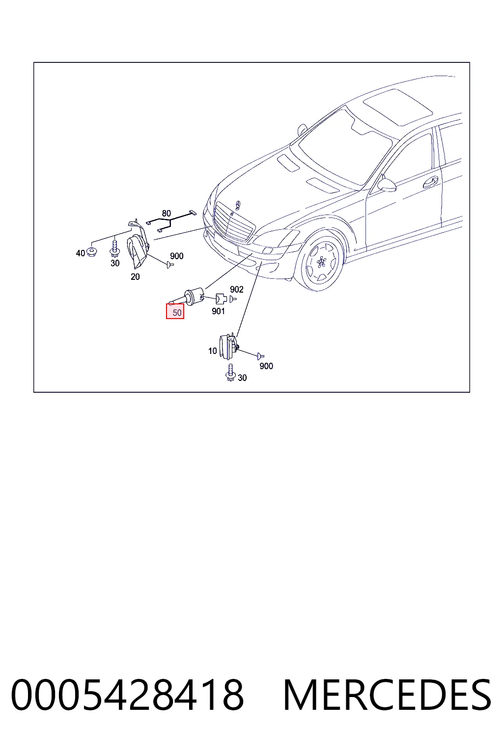 0005428418 Mercedes Sensor de temperatura ambiente