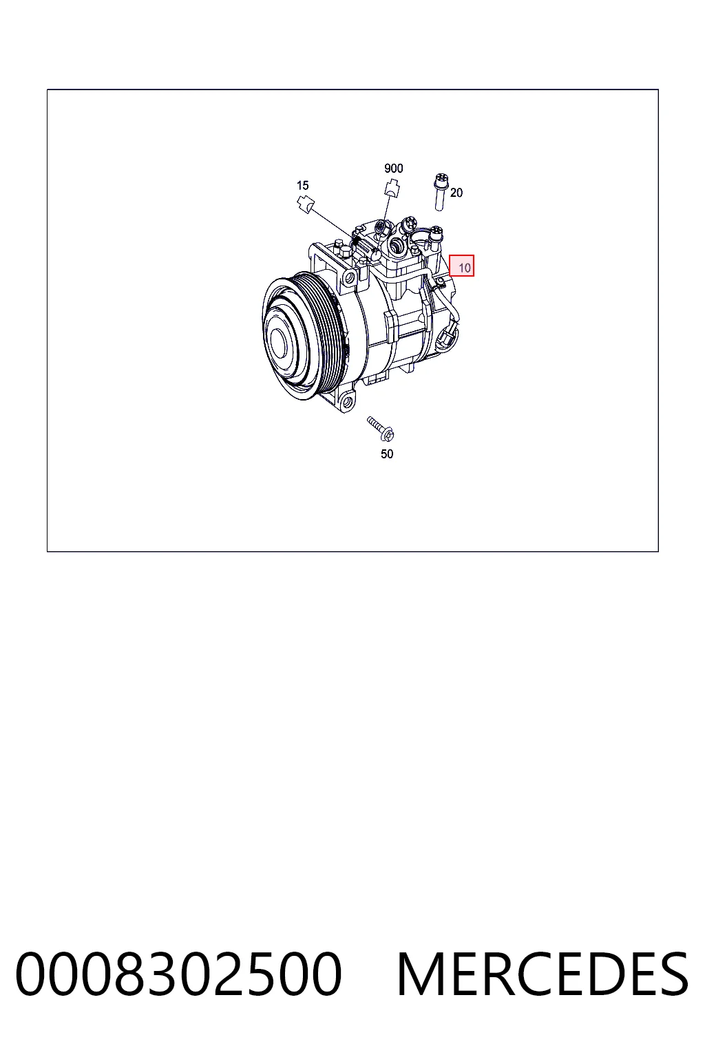 0008302500 Mercedes Compresor climatizador