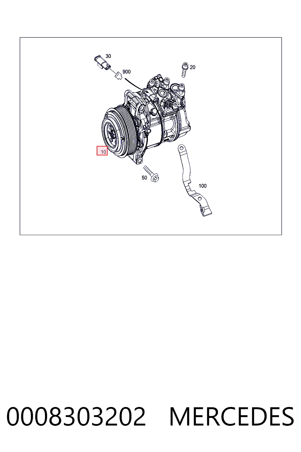 0008303202 Mercedes Compresor climatizador