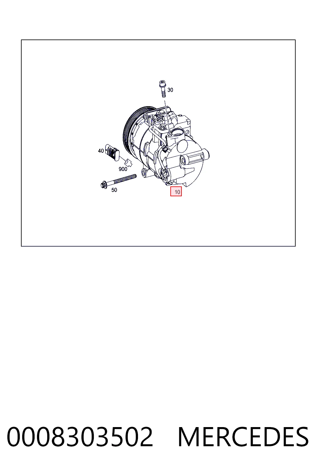 0008303502 Mercedes Compresor climatizador