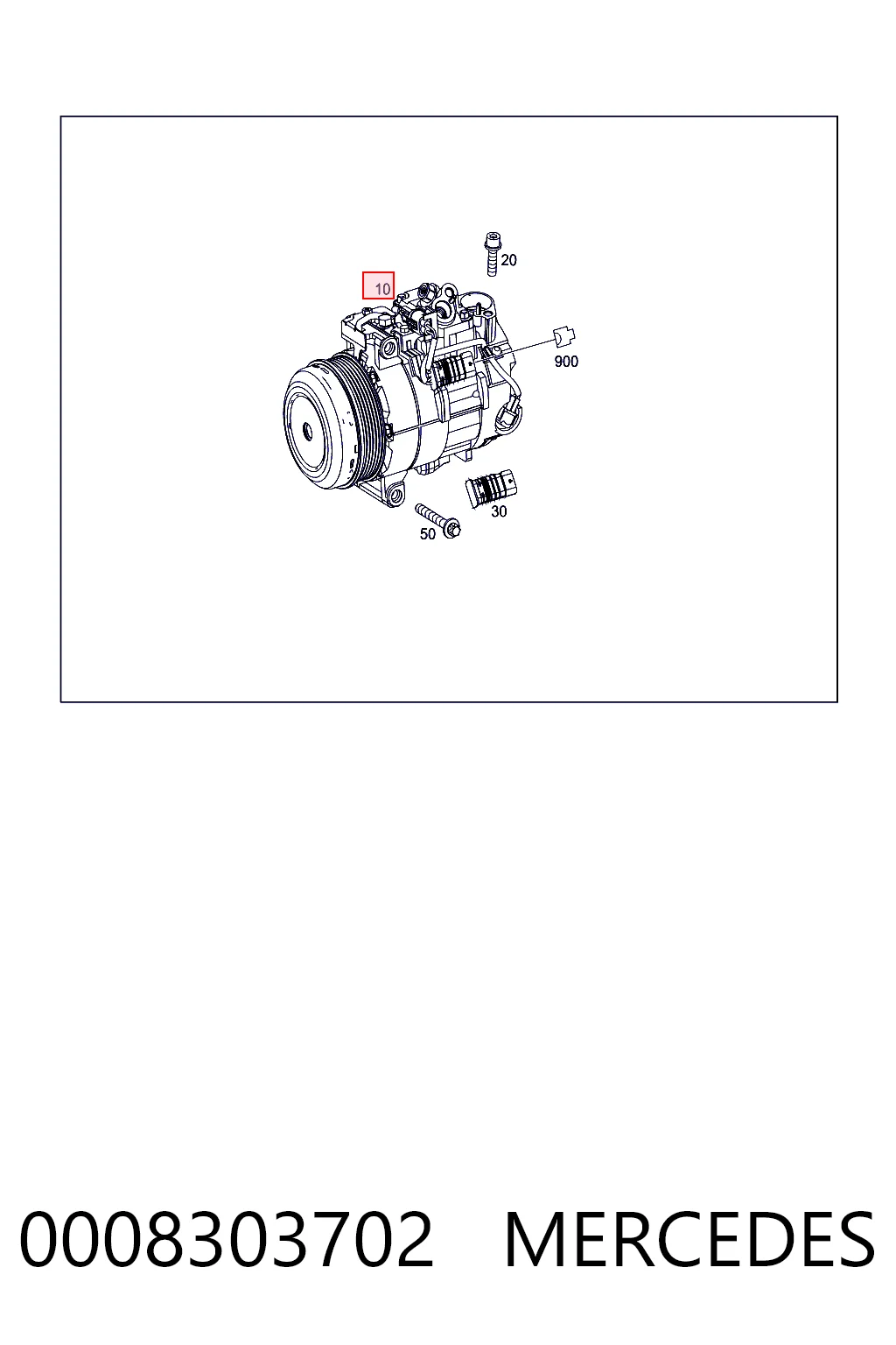 0008303702 Mercedes Compresor climatizador