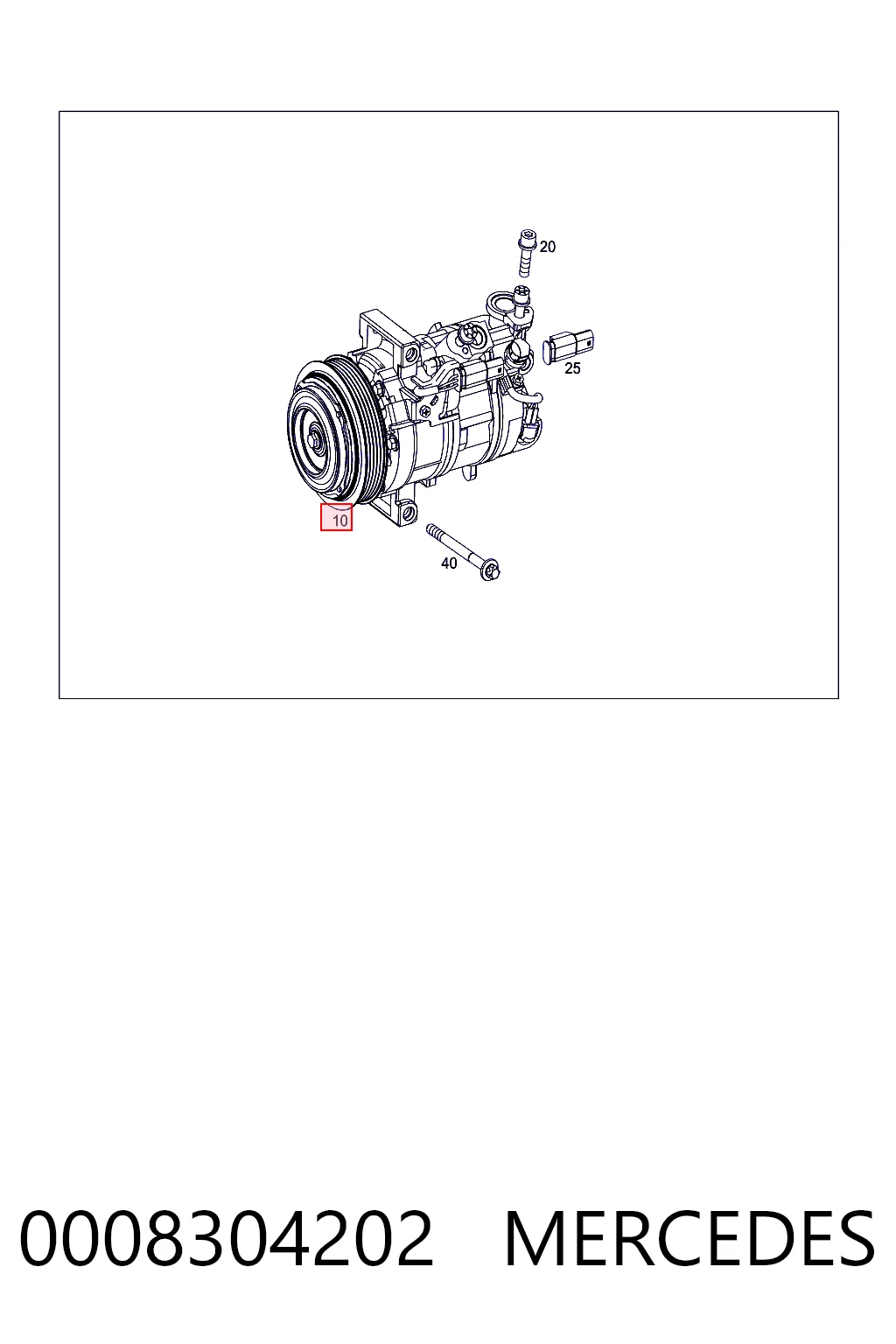 0008304202 Mercedes Compresor climatizador