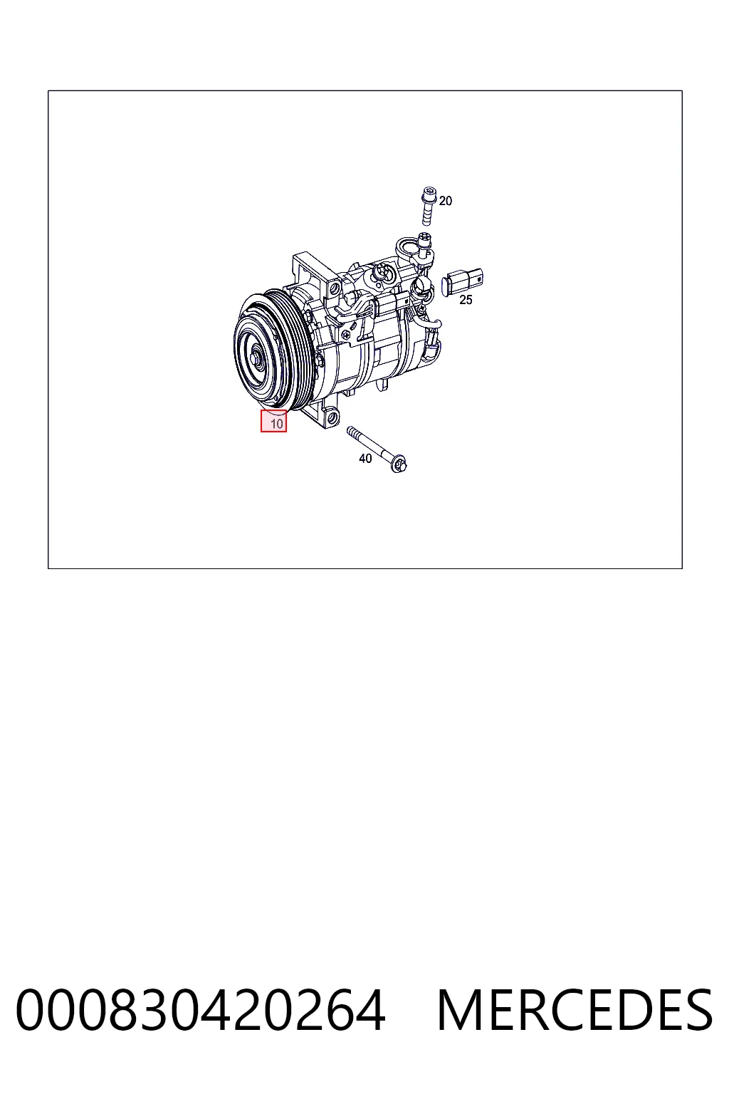000830420264 Mercedes Compresor climatizador