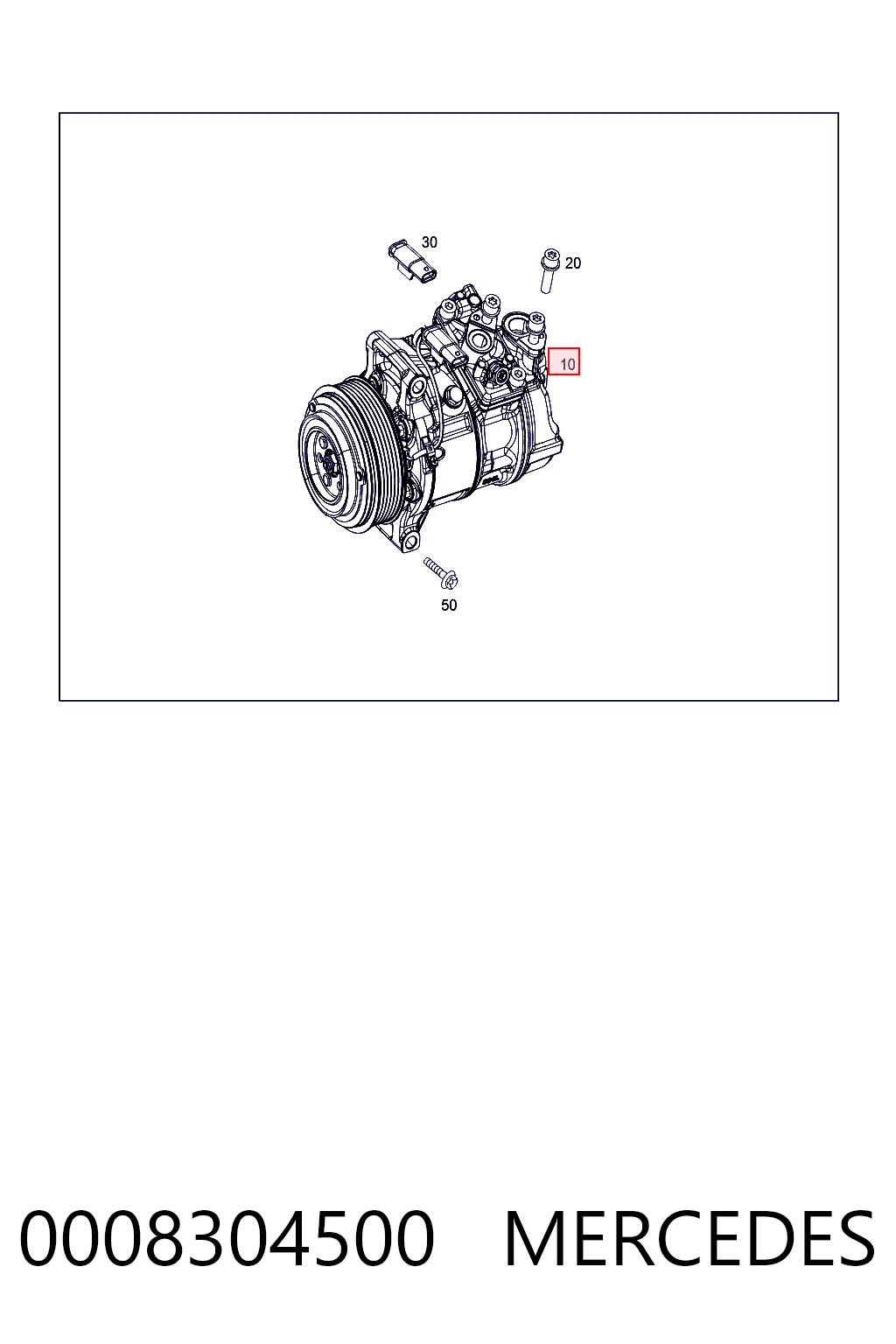 0008304500 Mercedes Compresor climatizador