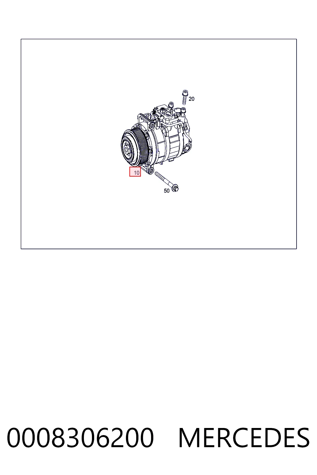0008306200 Mercedes Compresor climatizador