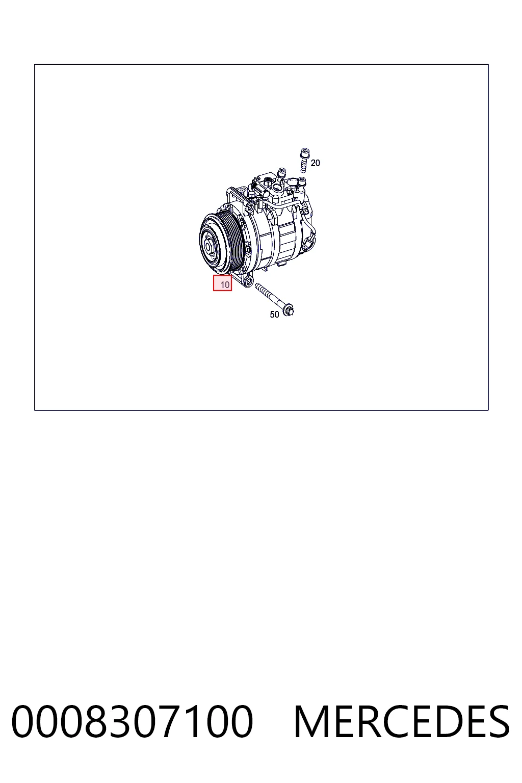 0008307100 Mercedes Compresor climatizador