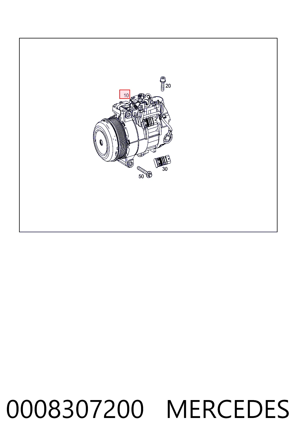 0008307200 Mercedes Compresor climatizador