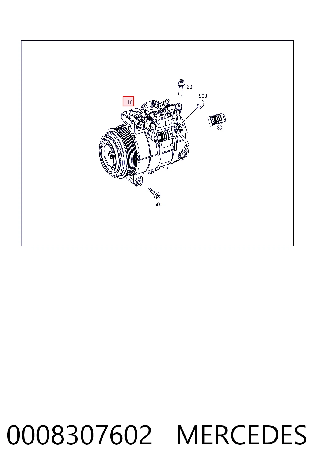 0008307602 Mercedes Compresor climatizador