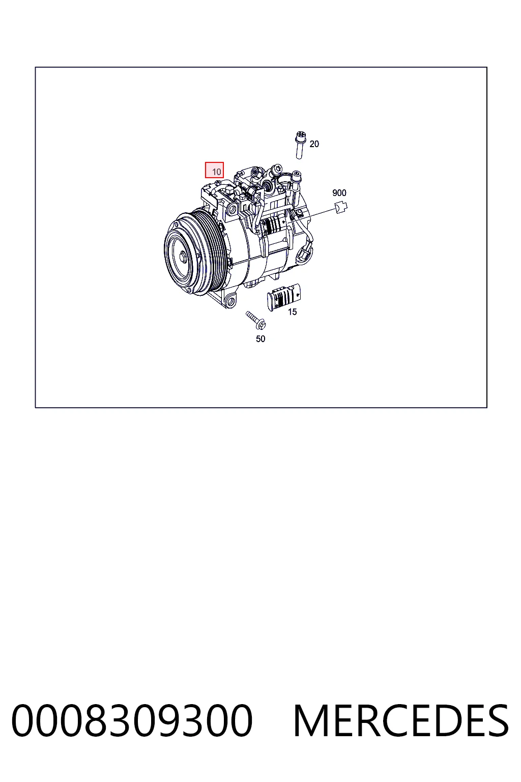 0008309300 Mercedes Compresor climatizador