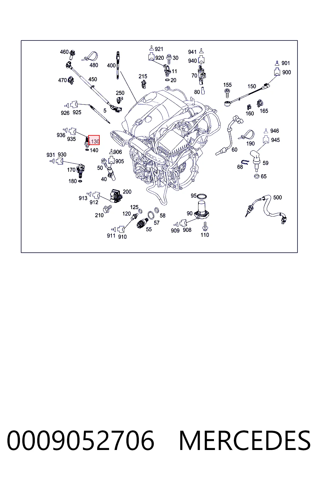 0009052706 Mercedes Sensor de presion de escape