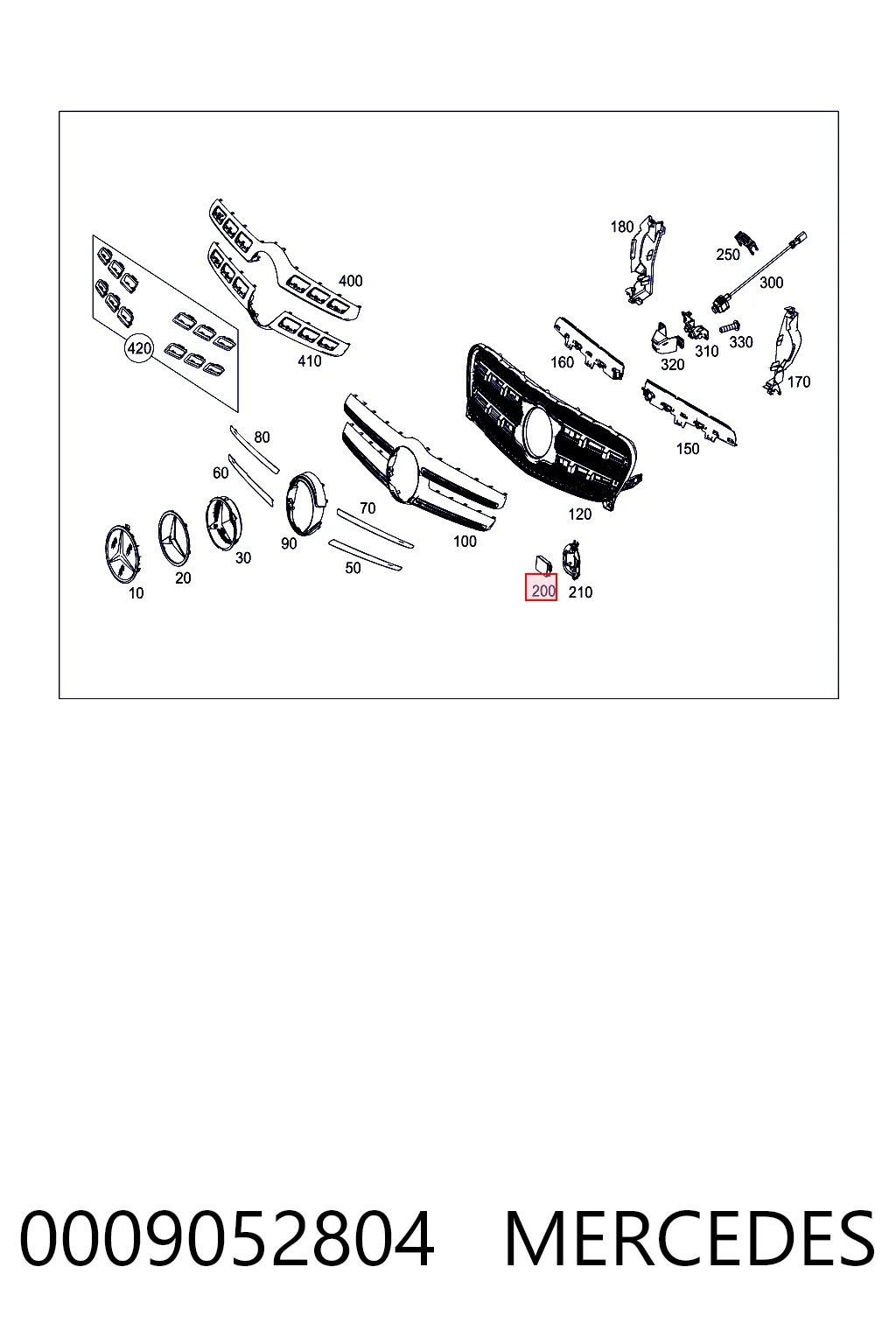 0009052804 Mercedes Sensor de distancia por radar