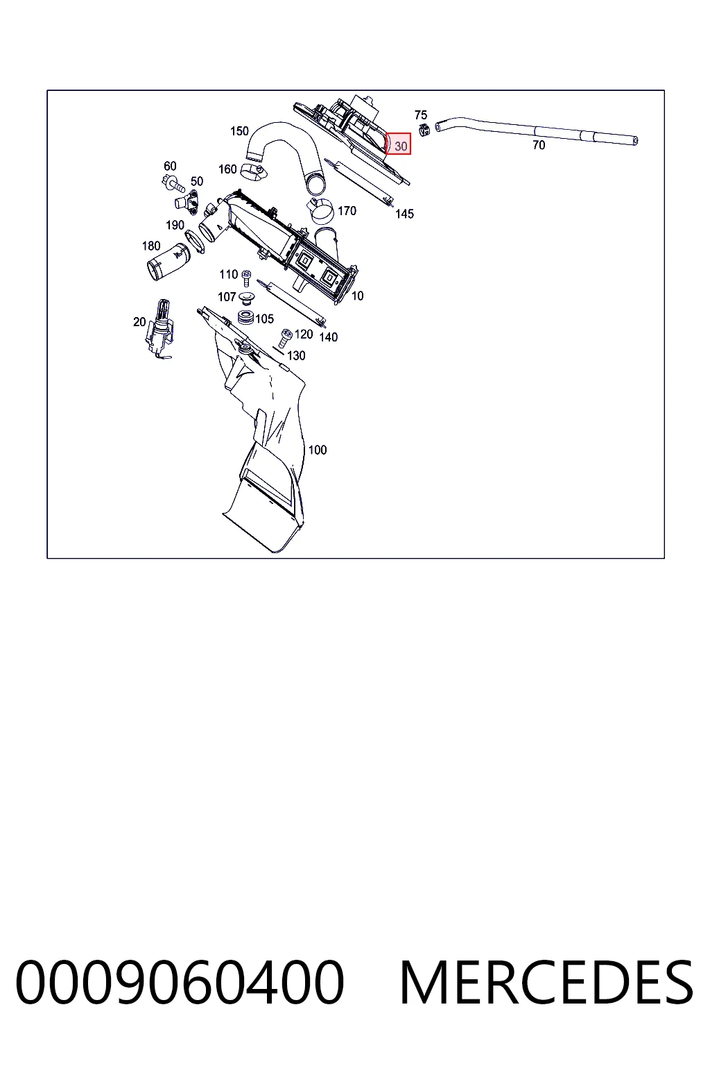 Difusor del radiador de refrigeración con motor y hélice 0009060400 MERCEDES
