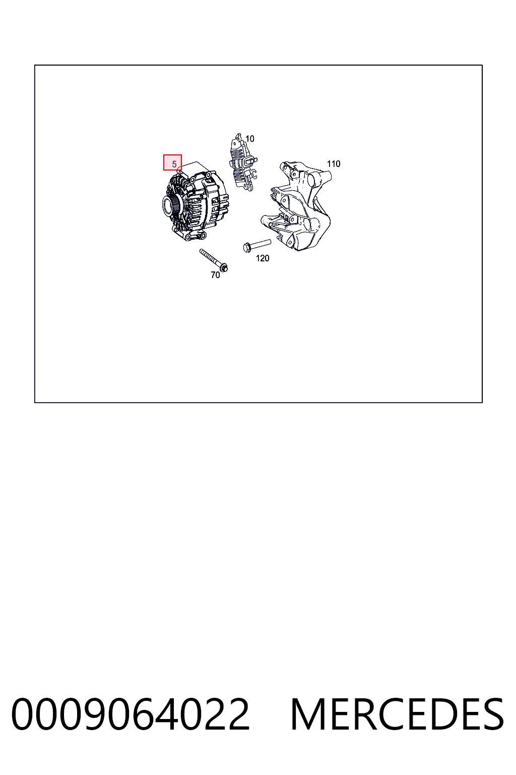 0009064022 Mercedes Alternador de coche