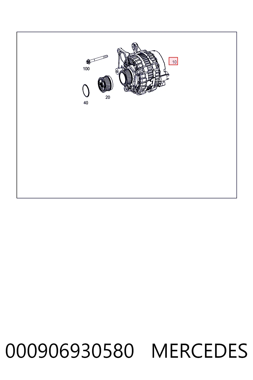 000906930580 Mercedes Alternador de coche