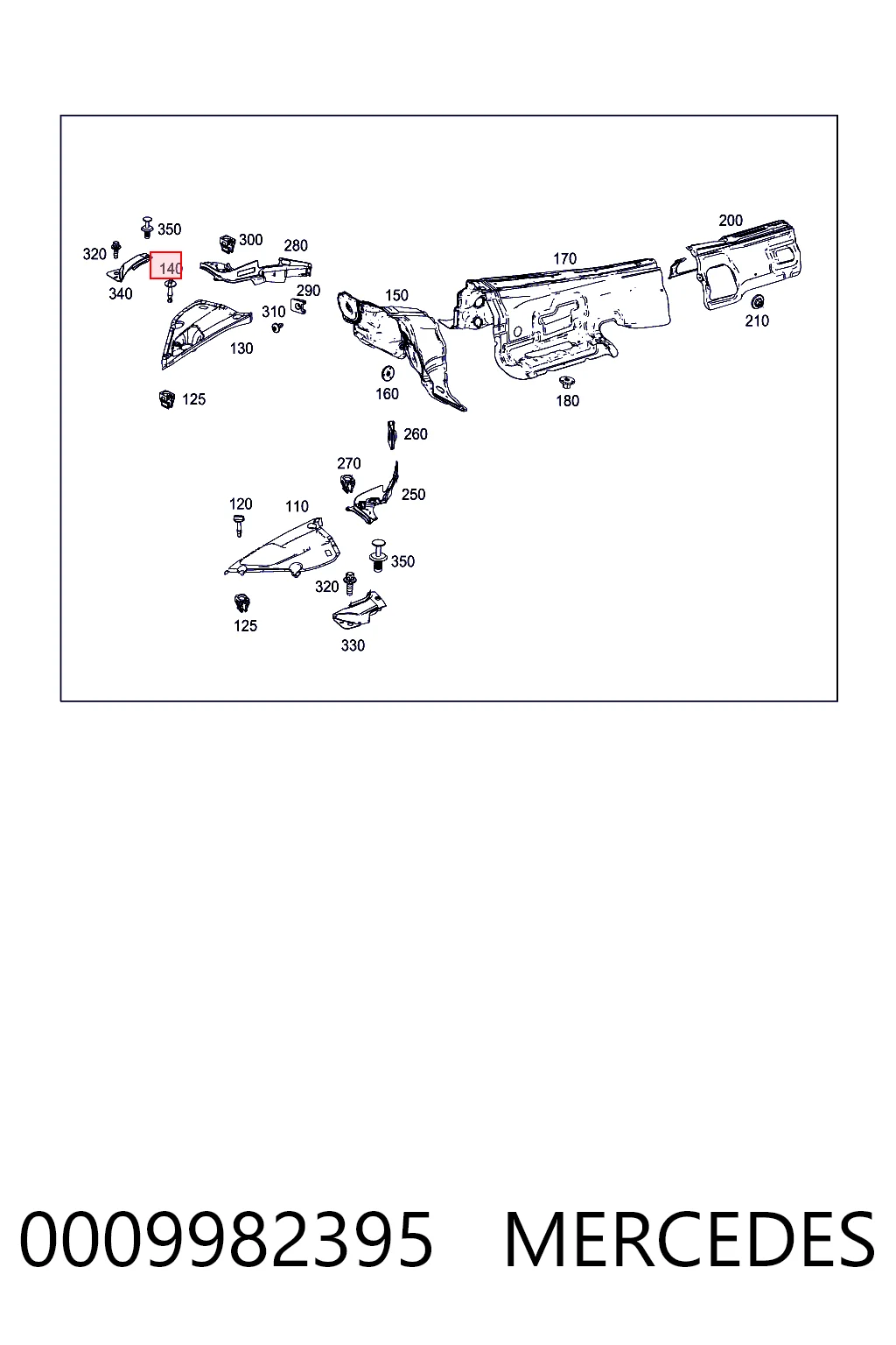 0009982395 Mercedes Muelle delantero