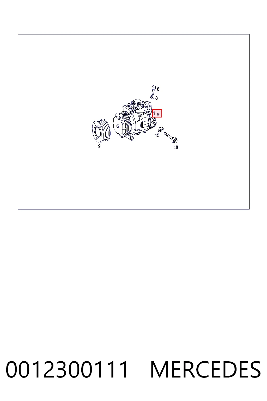 0012300111 Mercedes Compresor climatizador