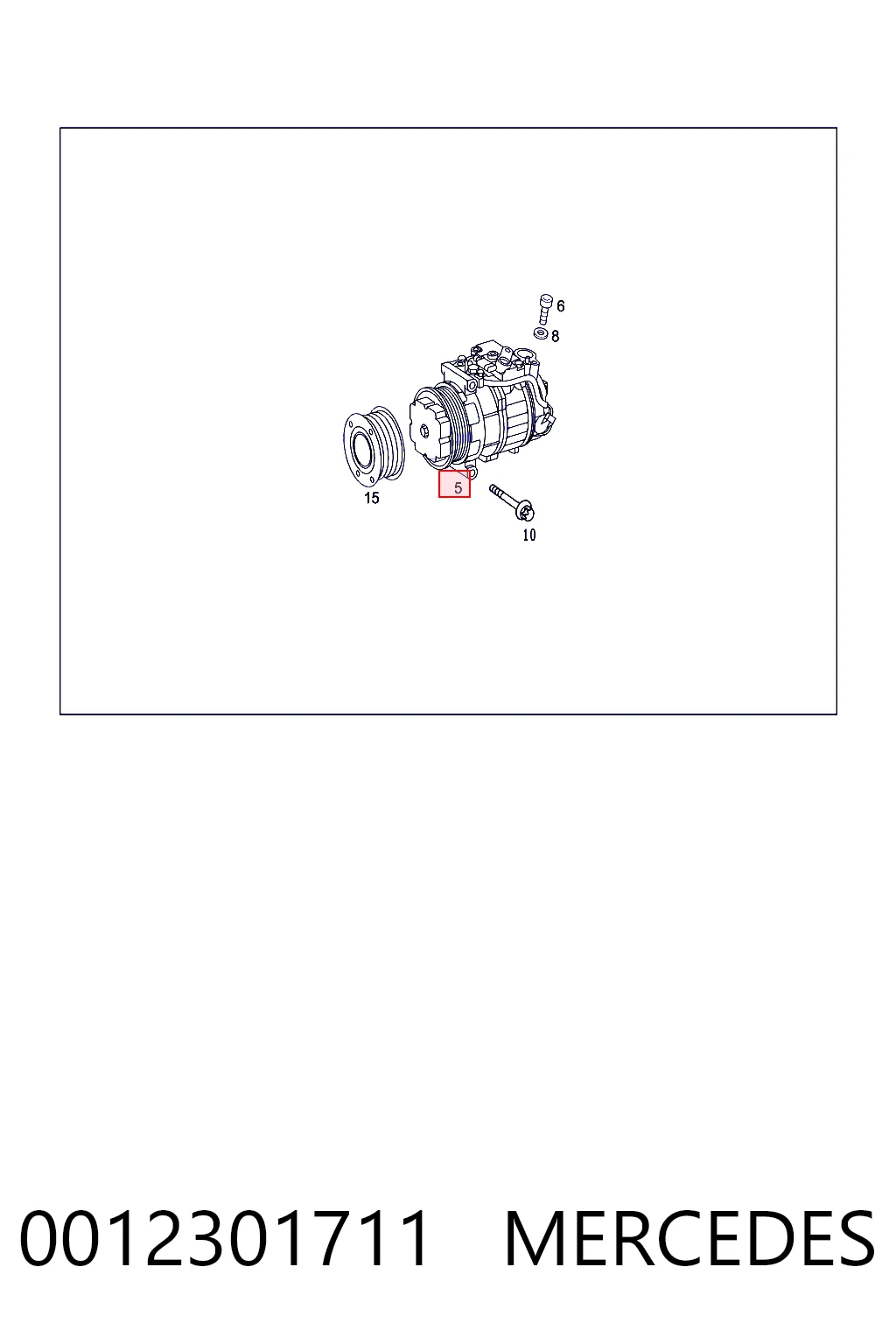 0012301711 Mercedes Compresor climatizador
