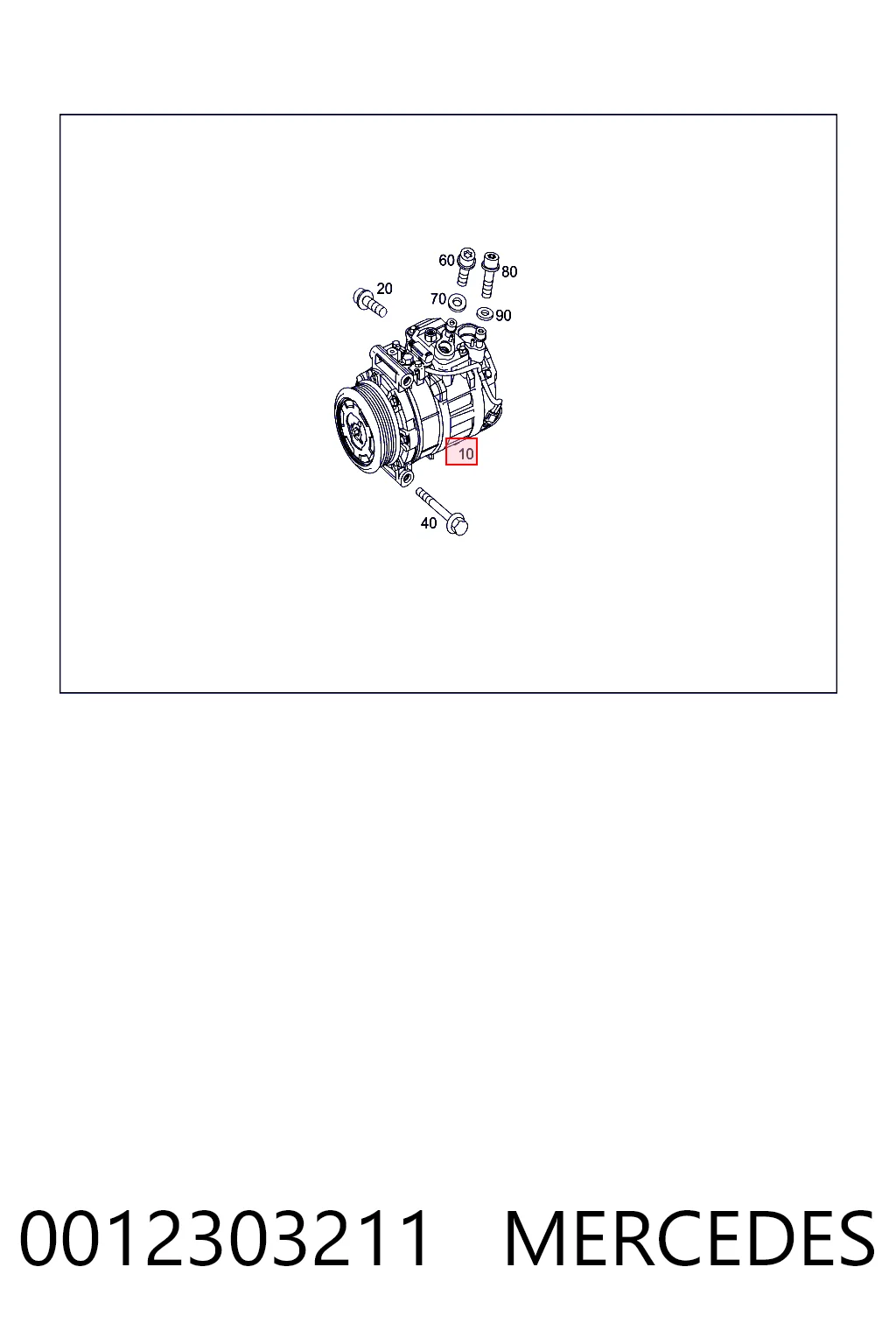 0012303211 Mercedes Compresor climatizador