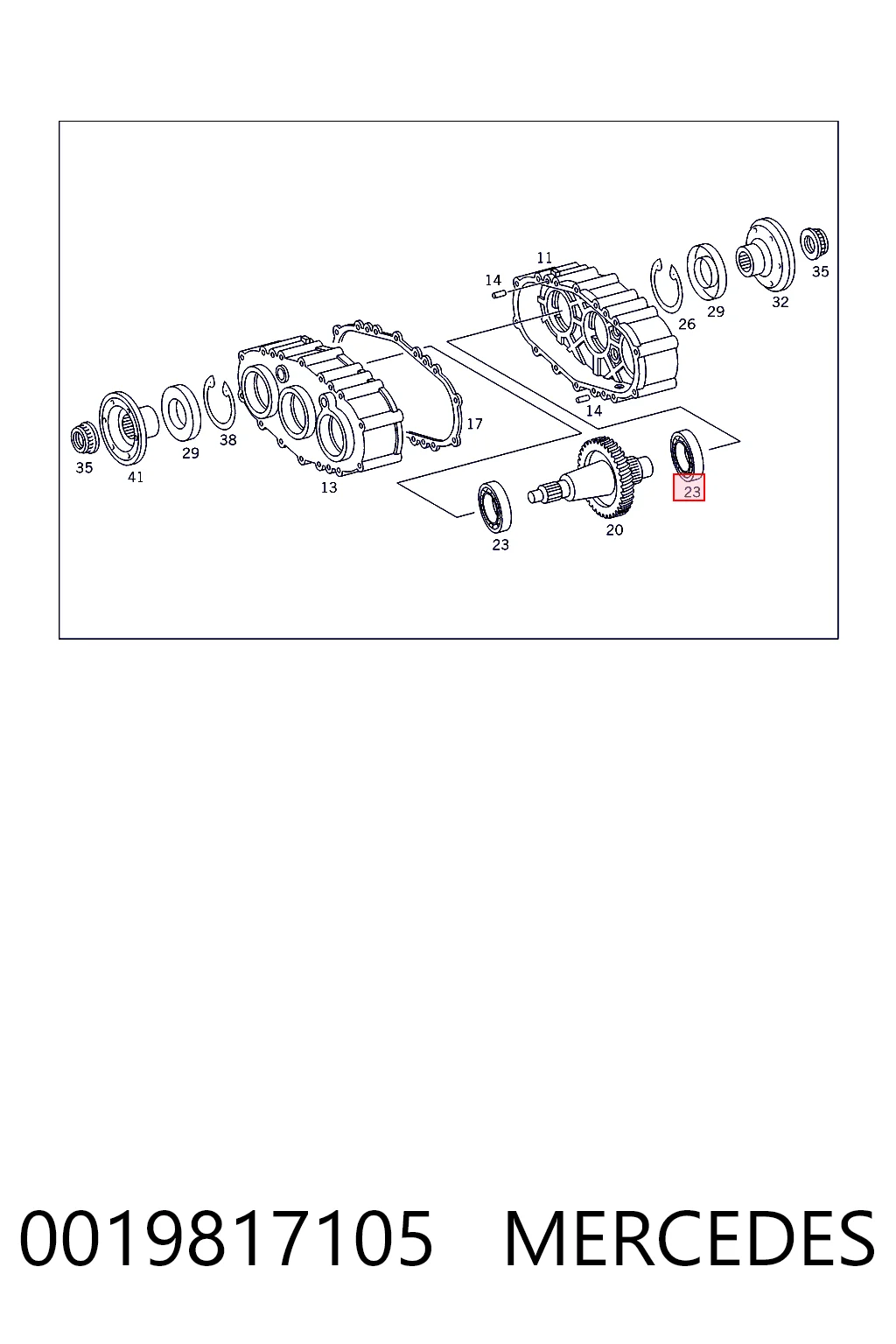 Cojinete de cubo para Mercedes 100  (631)