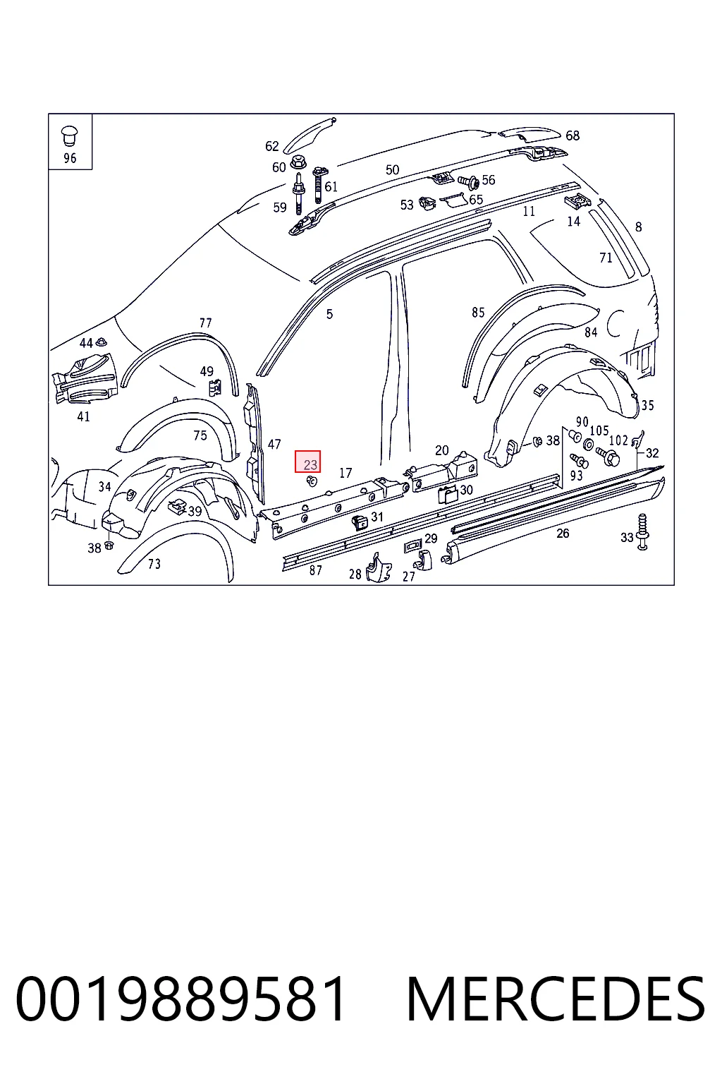 0019889581 MERCEDES
