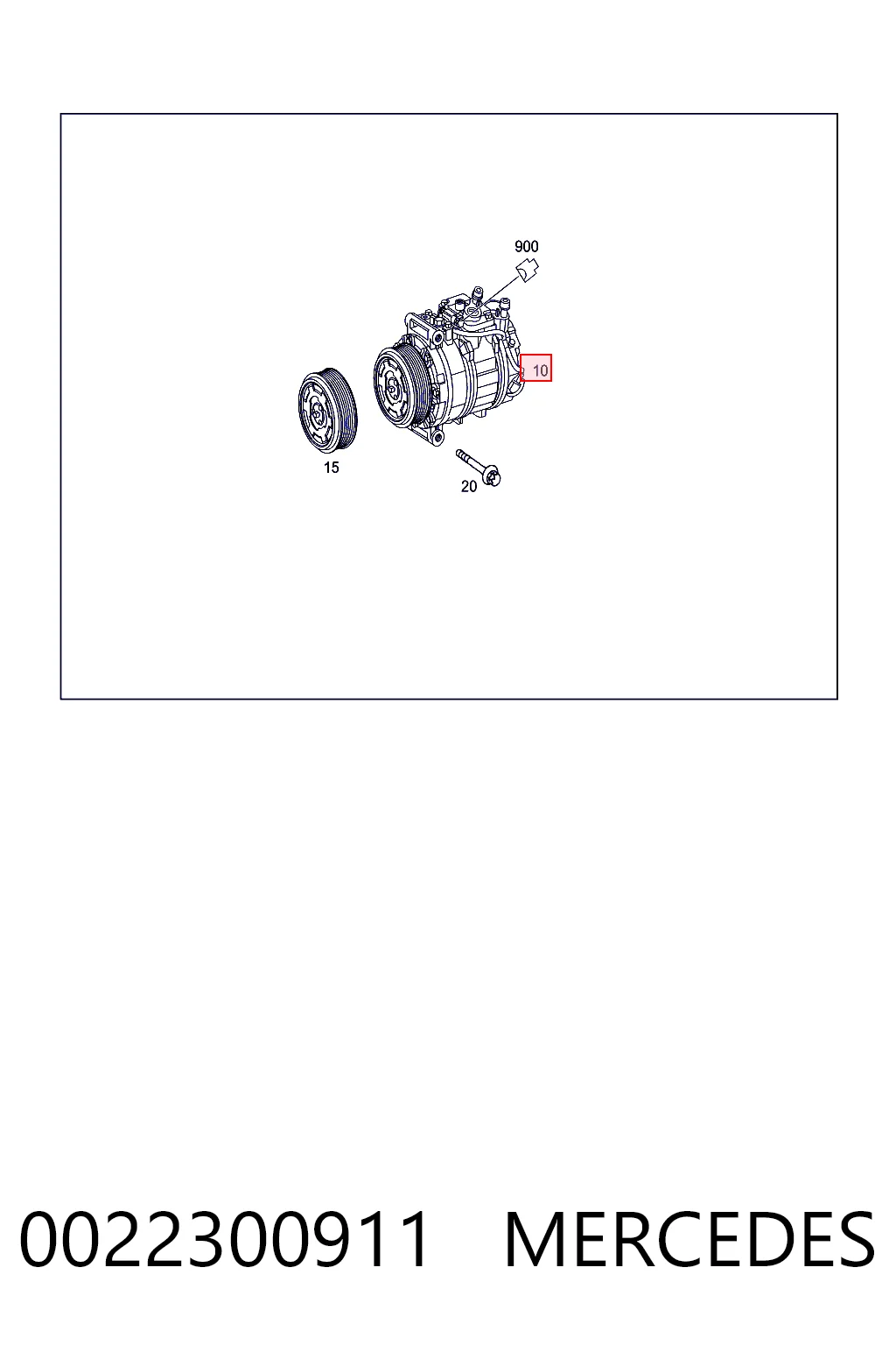 0022300911 Mercedes Compresor climatizador
