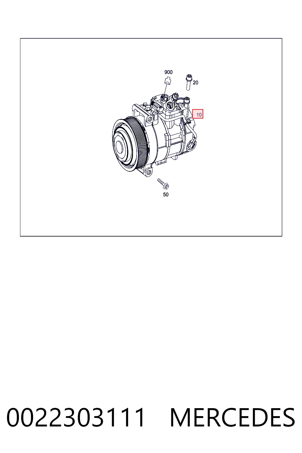 0022303111 Mercedes Compresor climatizador