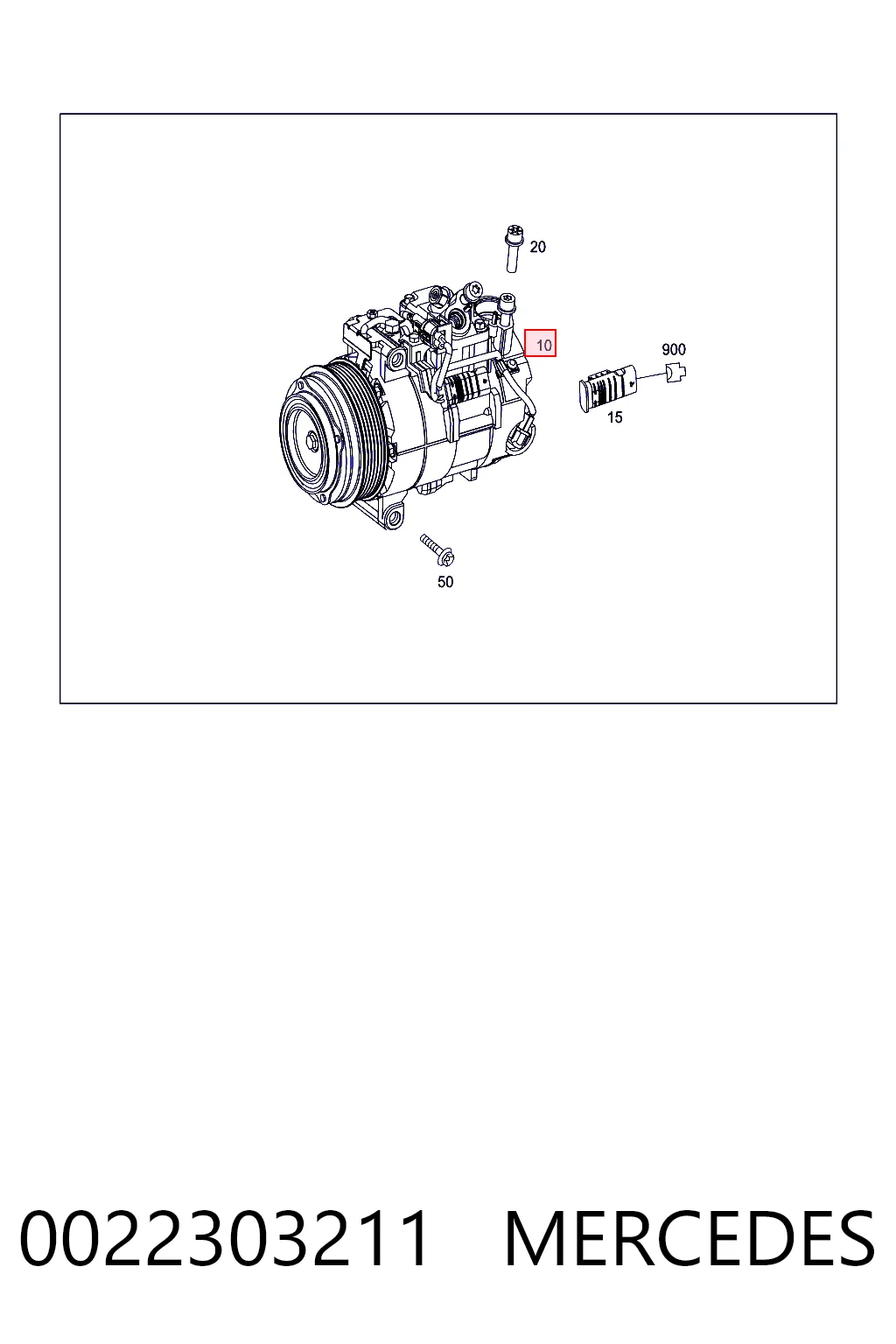0022303211 Mercedes Compresor climatizador