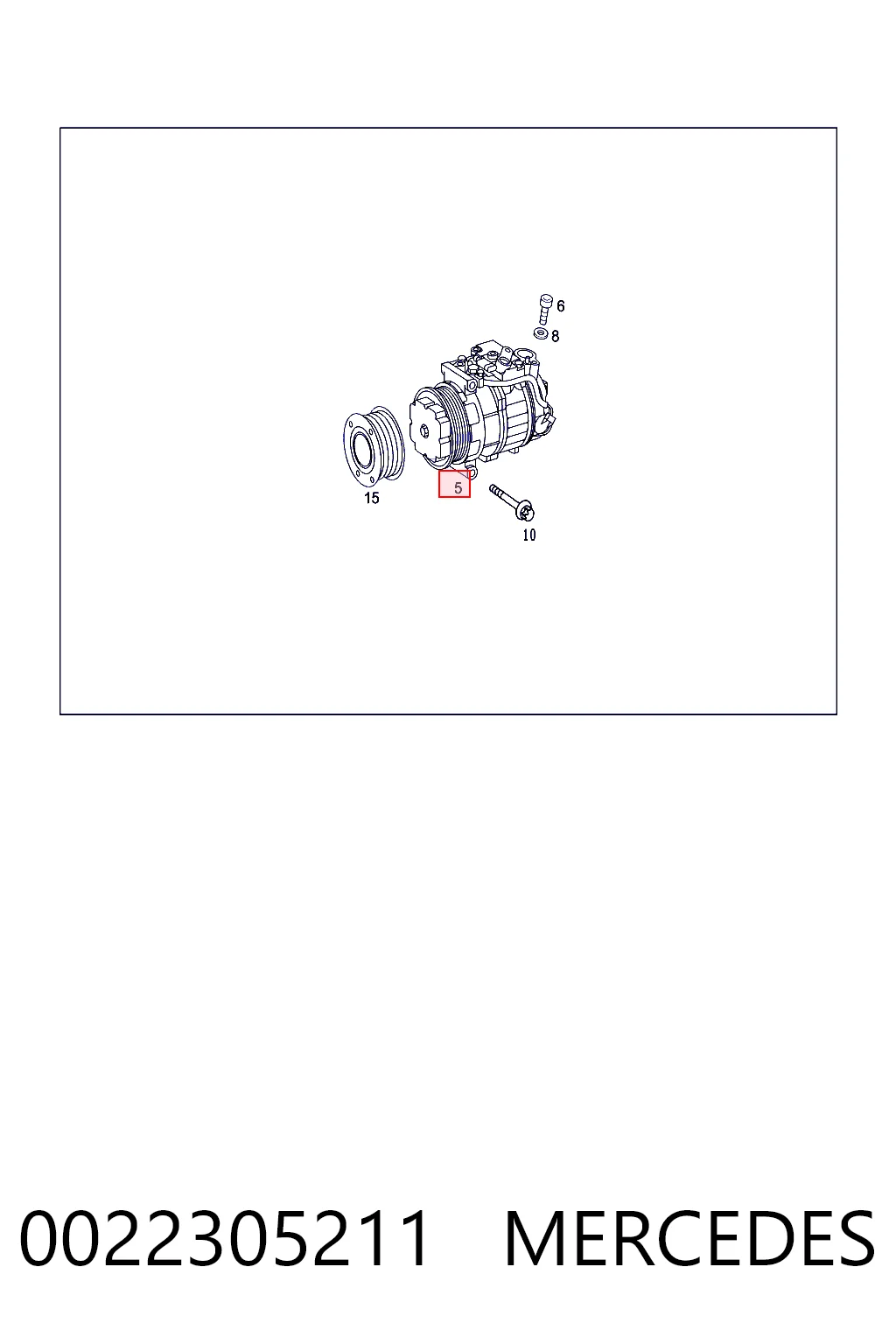 0022305211 Mercedes Compresor climatizador