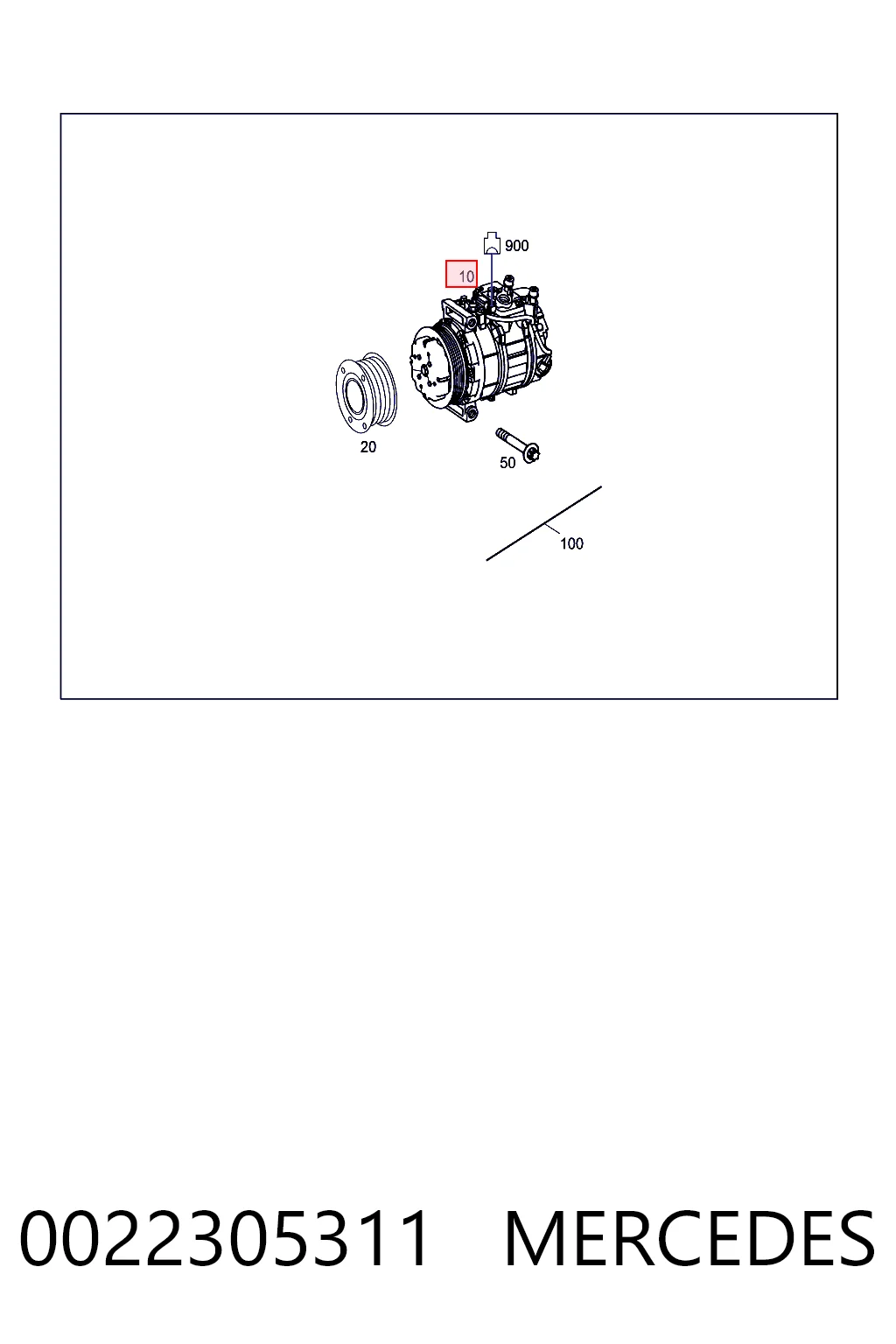 0022305311 Mercedes Compresor climatizador