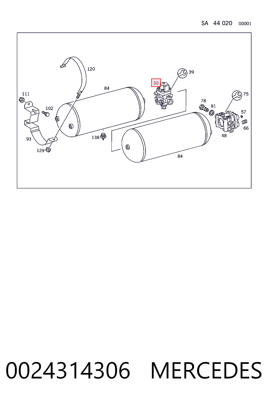 Regulador de la fuerza de frenado 0024314306 MERCEDES