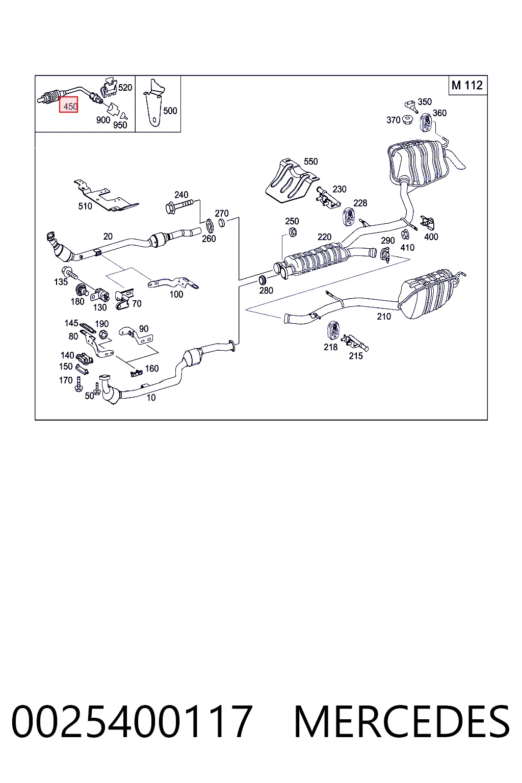 0025400117 Mercedes Sonda lambda (NOx, O2)