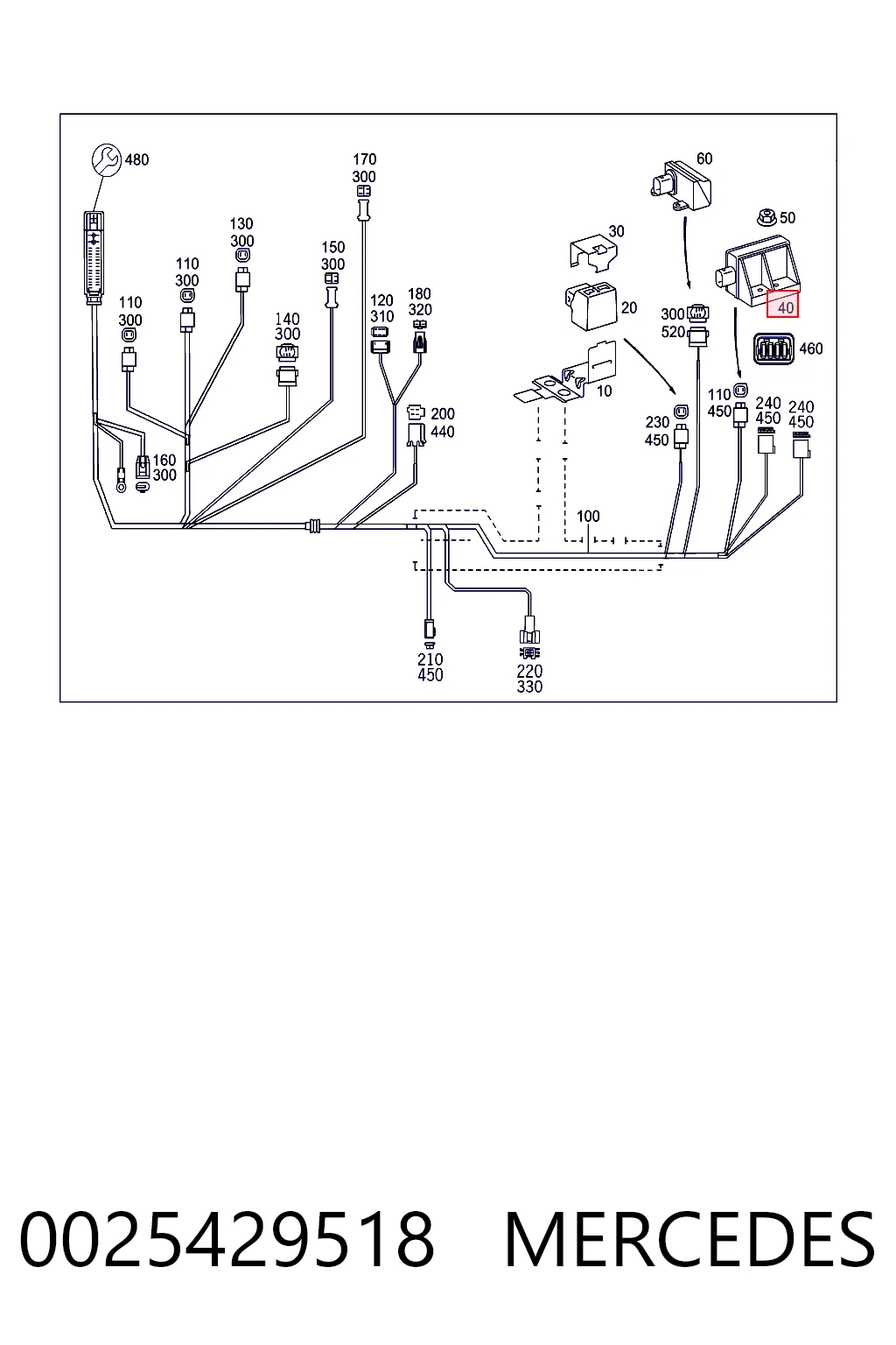 Sensor de ángulo de giro 0025429518 MERCEDES