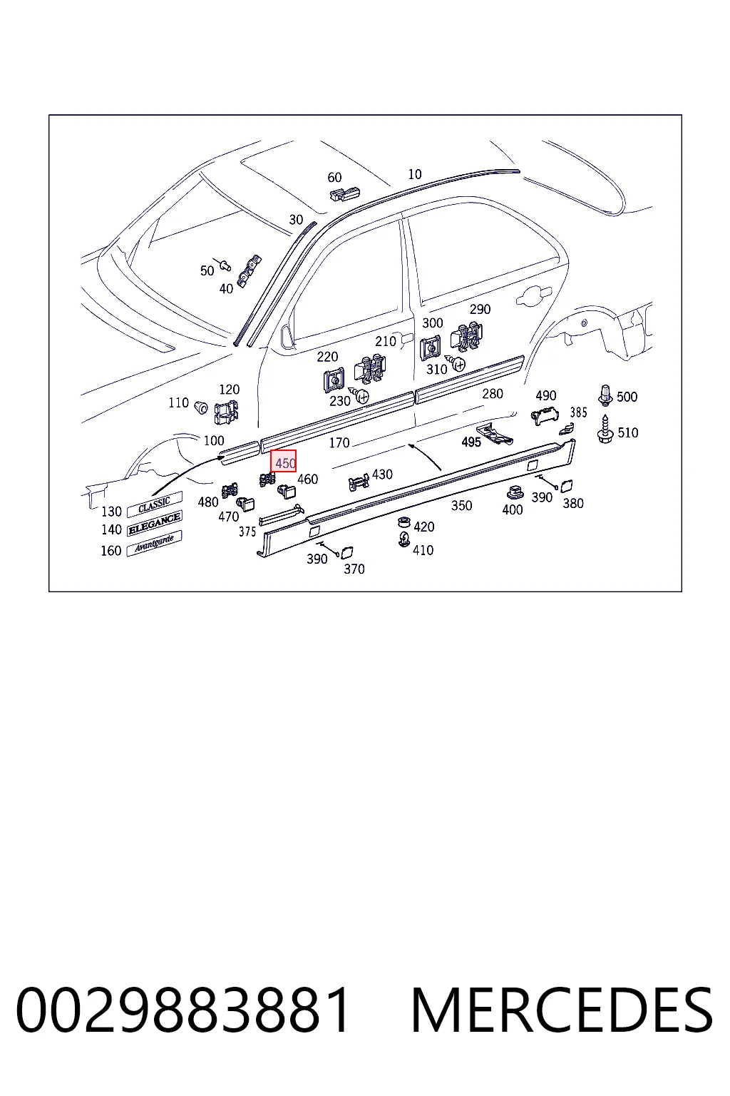 0029883881 Mercedes 