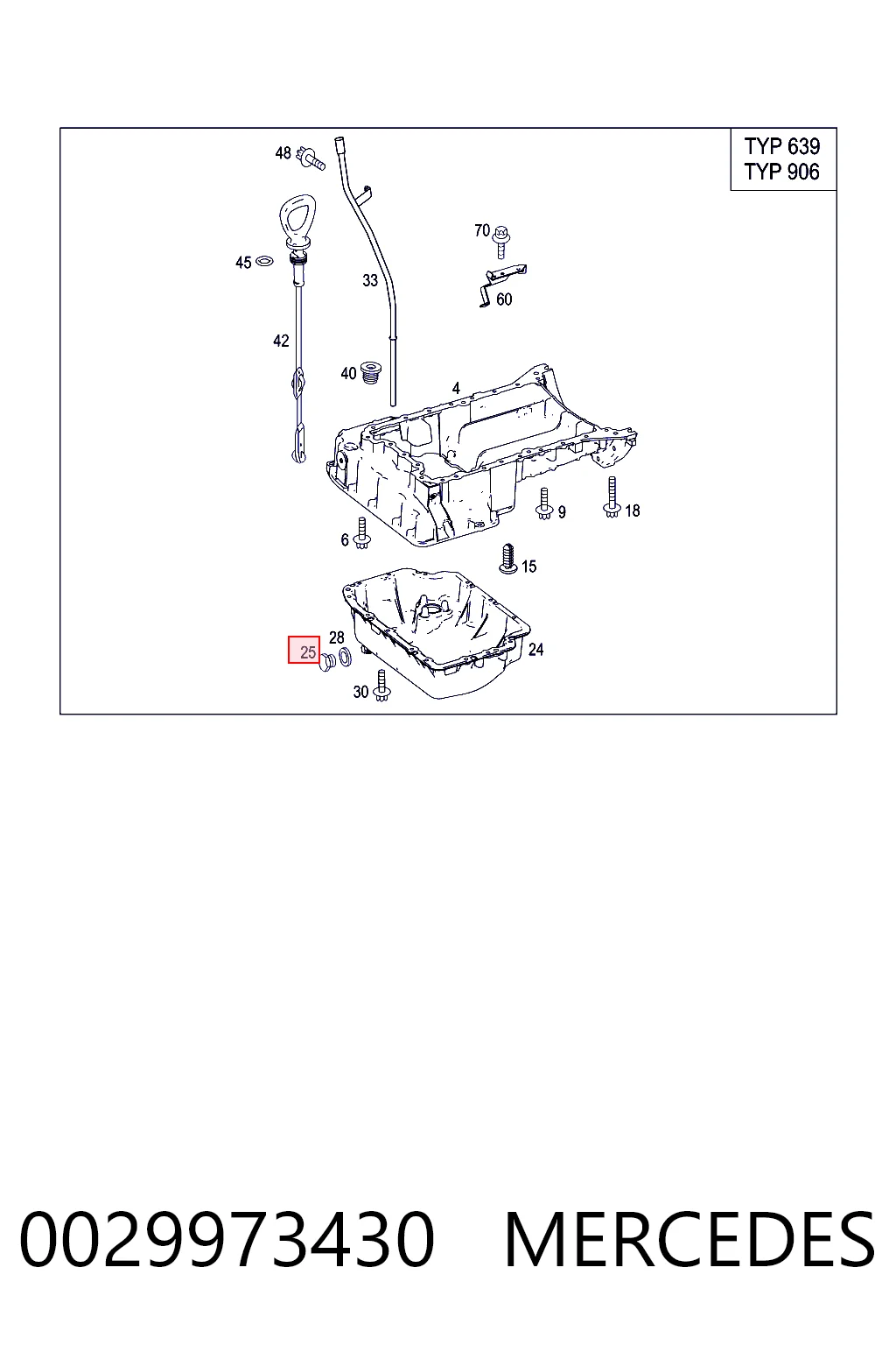 0029973430 Mercedes Tapón del cárter de aceite