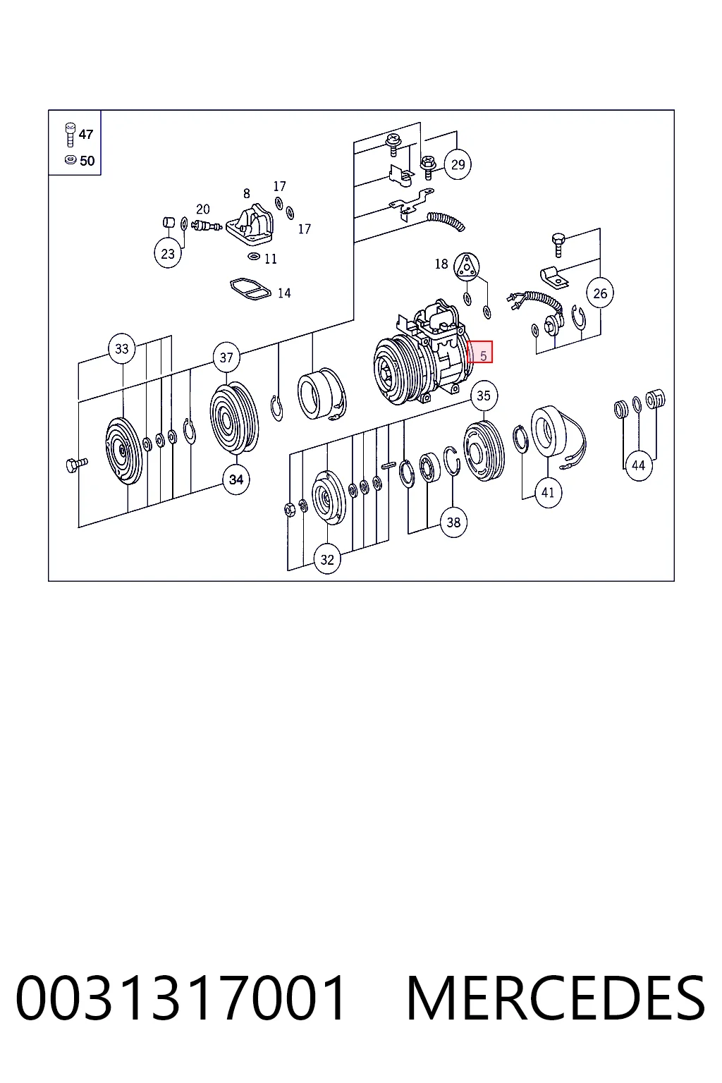 0031317001 Mercedes Compresor climatizador