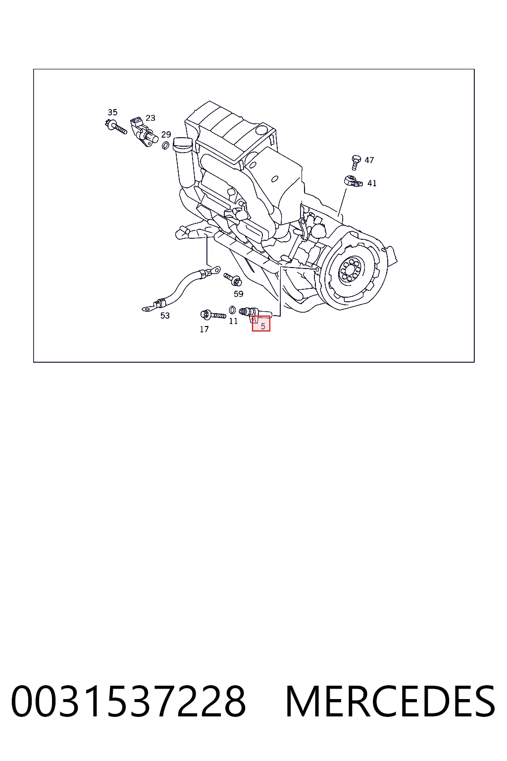 0031537228 Mercedes Sensor de posición del cigüeñal