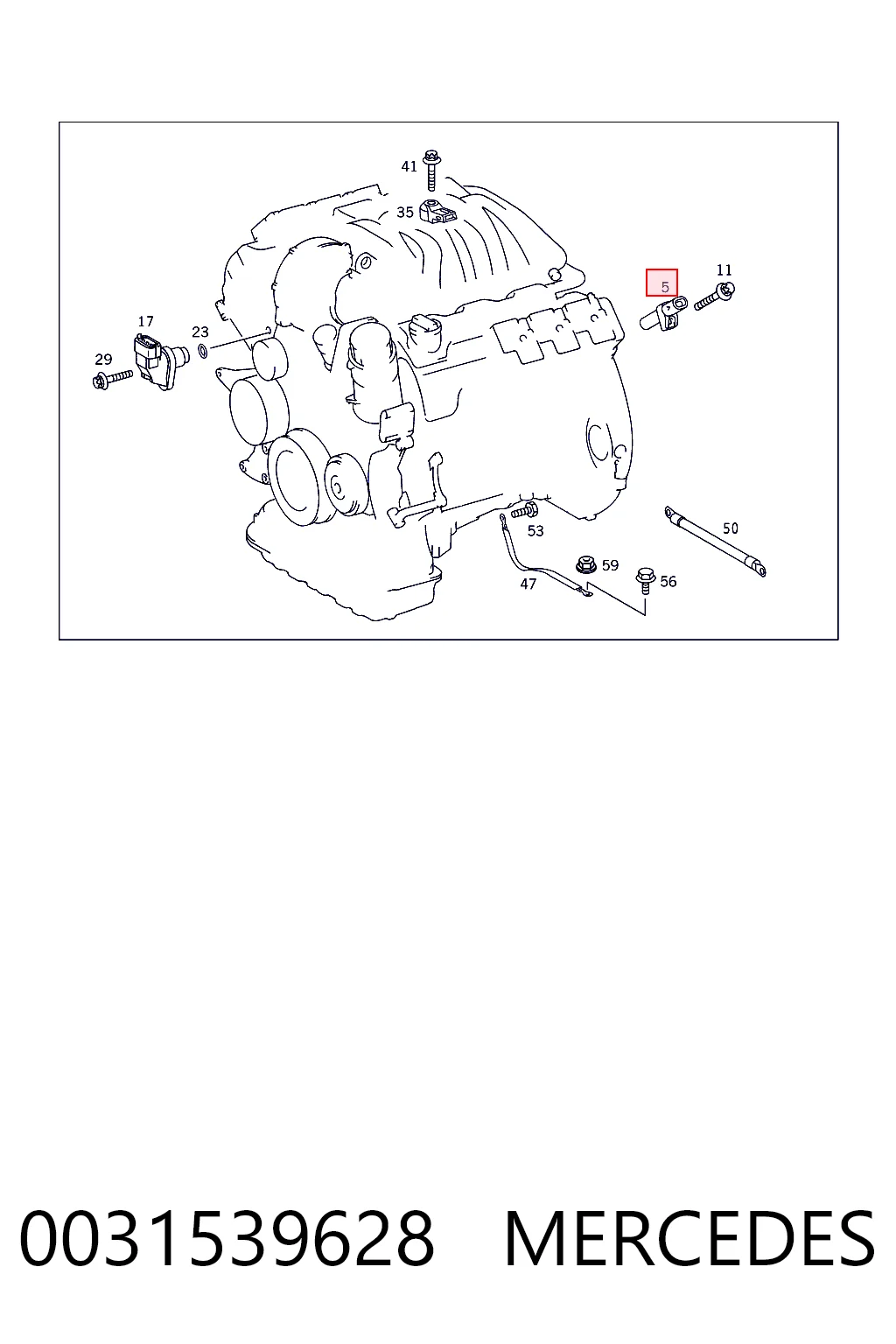0031539628 Mercedes Sensor de posición del cigüeñal