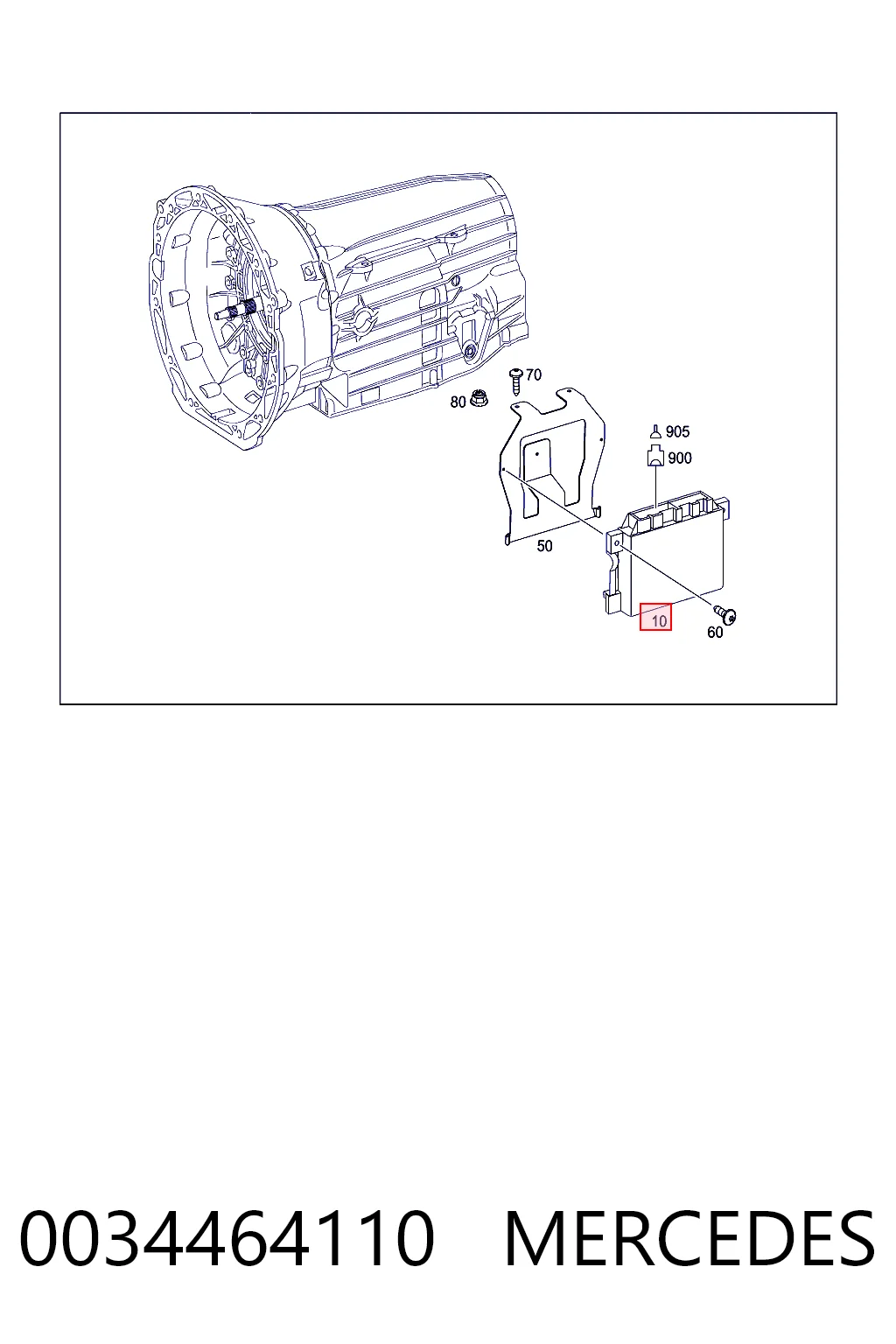 Módulo de control electrónico de la transmisión automática 0034464110 MERCEDES