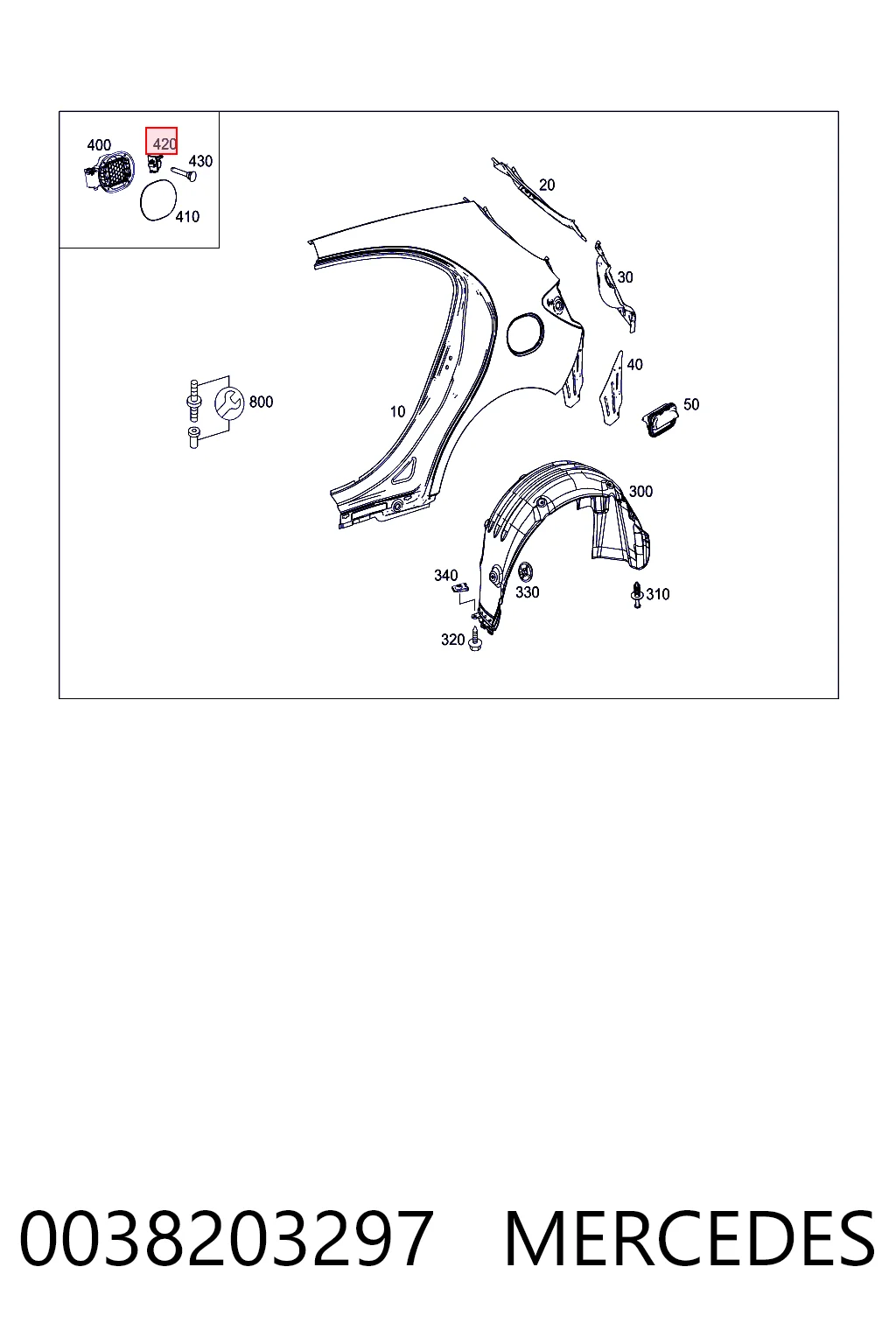 Motor apertura de tapa combustible para Mercedes E  W213