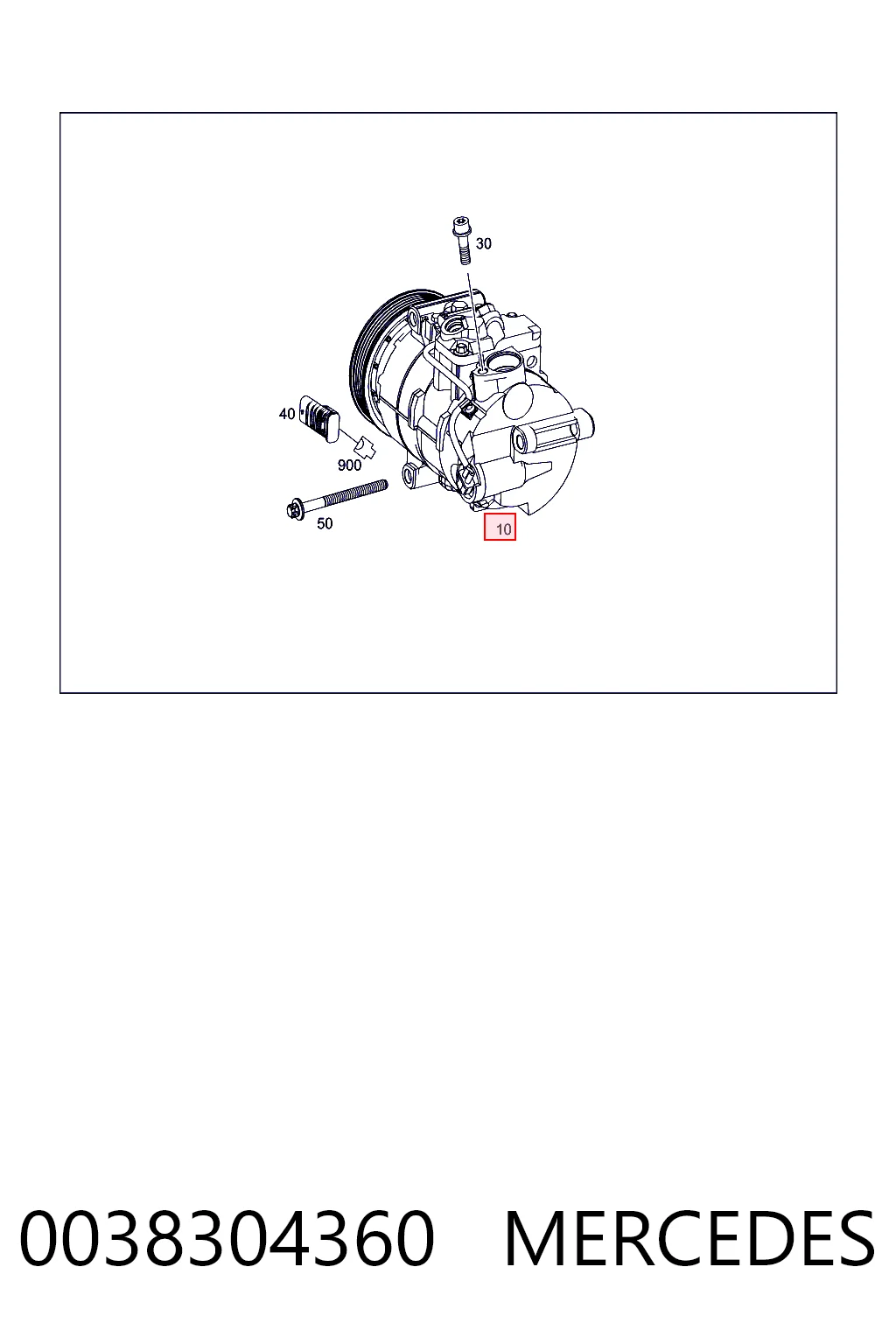 0038304360 Mercedes Compresor climatizador